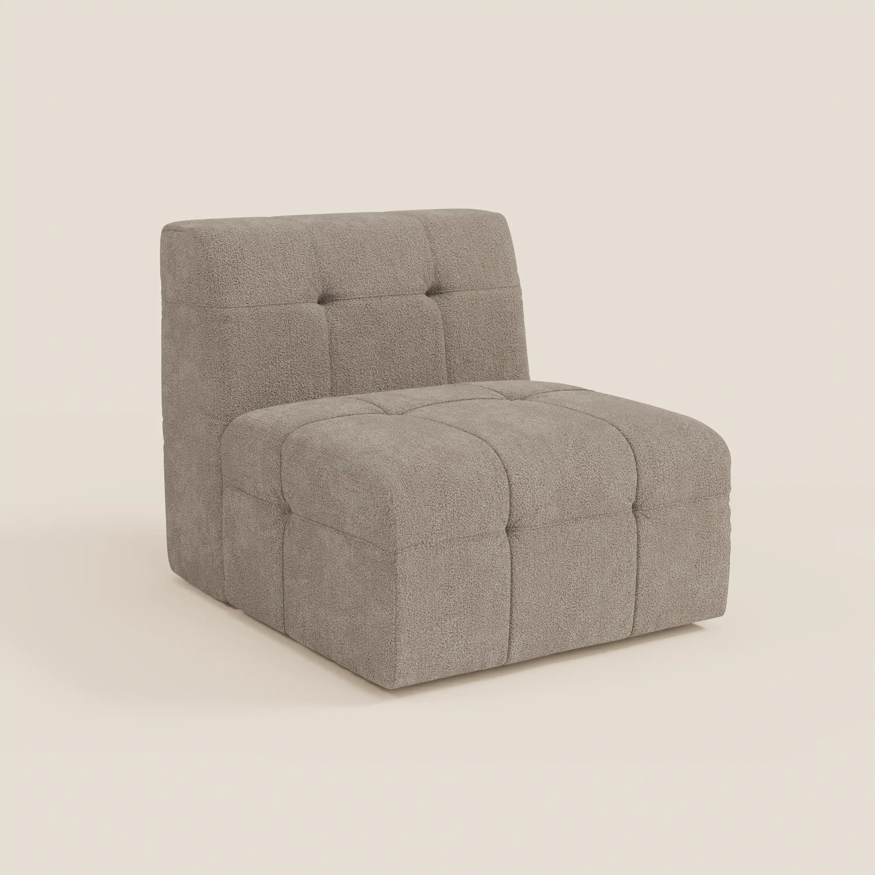 Mosaic module fauteuil 77 cm en bouclé - finition capitonnée et design en tissu détachable T21 - Image 111