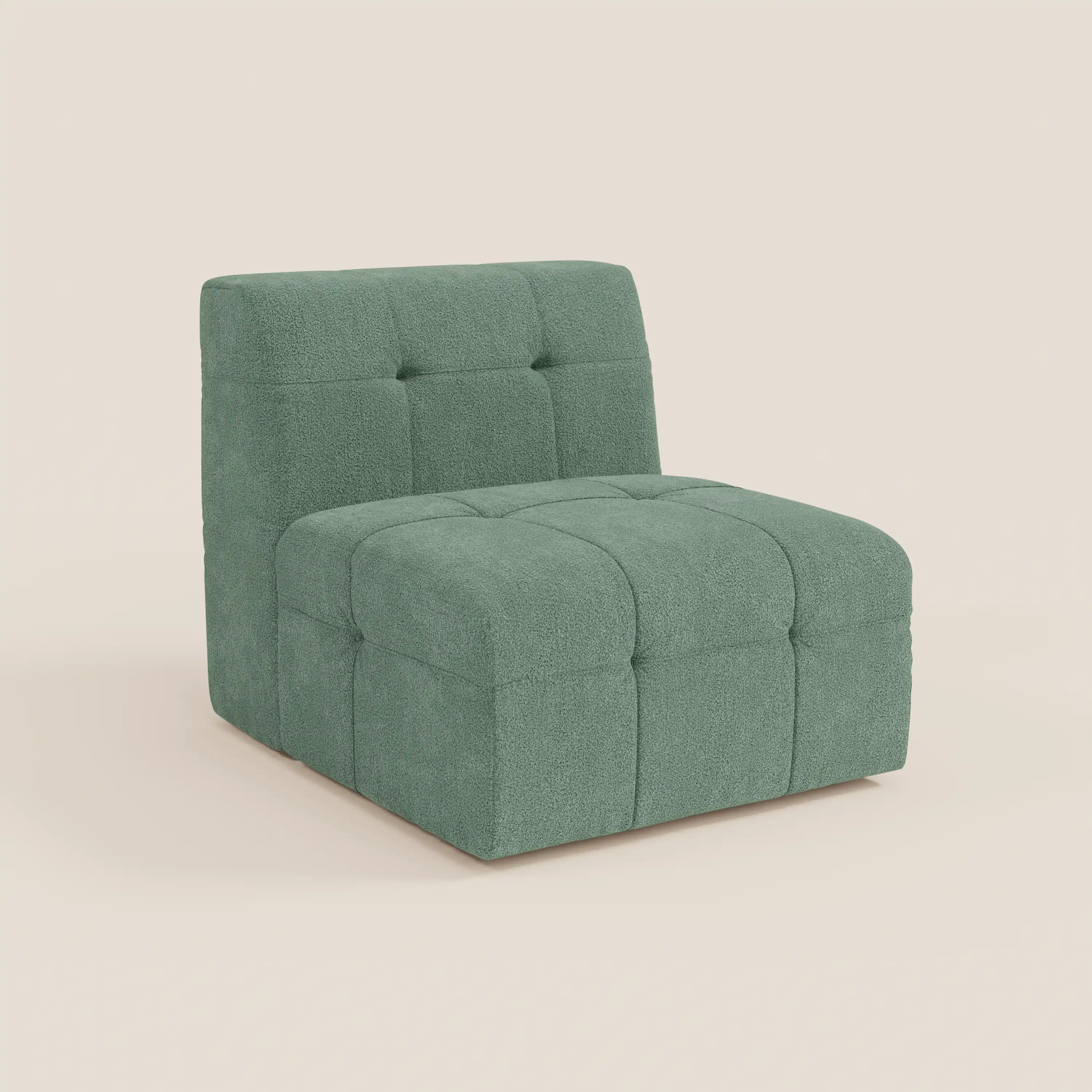 Mosaic module fauteuil 77 cm en bouclé - finition capitonnée et design en tissu détachable T21 - Image 129