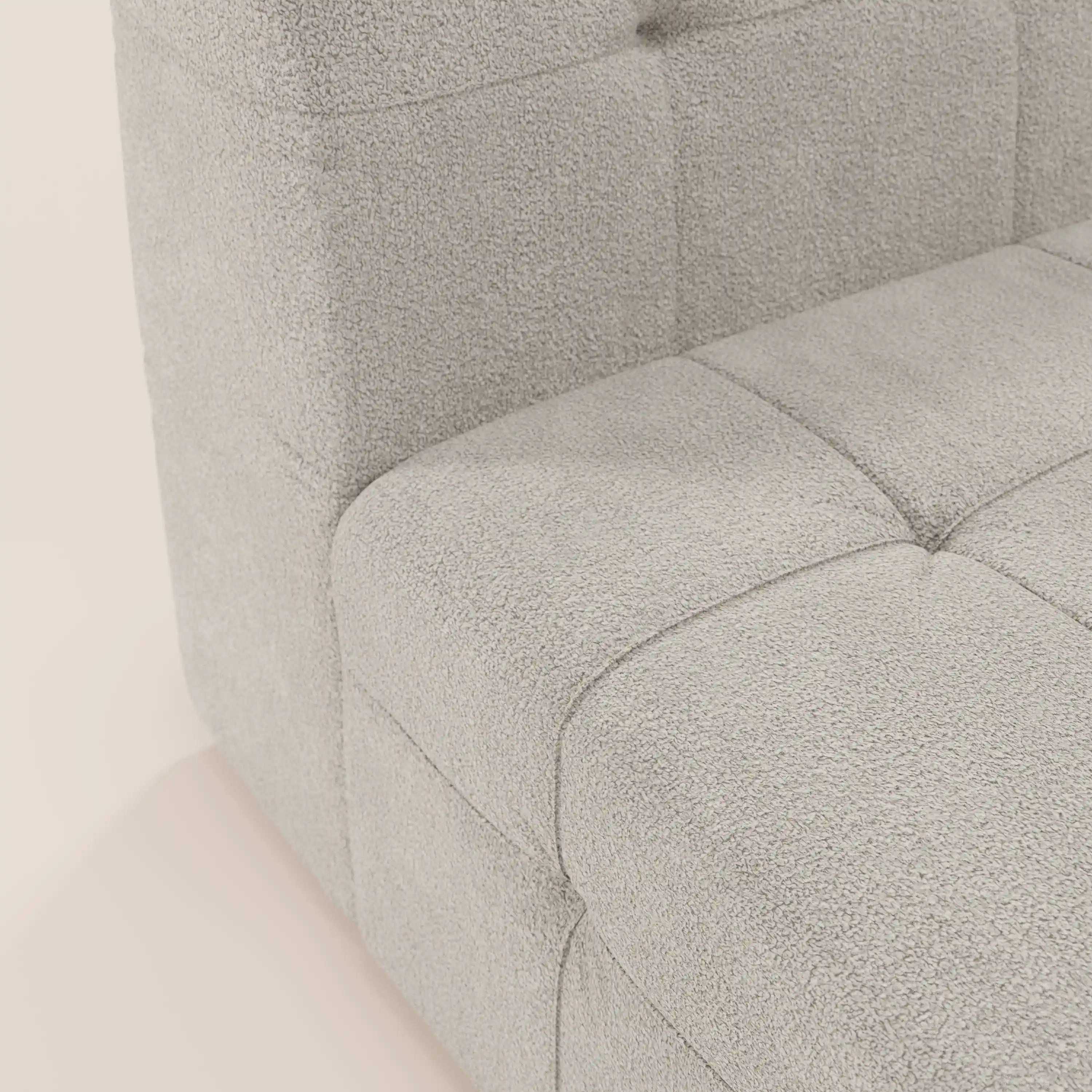Mosaic module fauteuil 77 cm en bouclé - finition capitonnée et design en tissu détachable T21 - Image 13