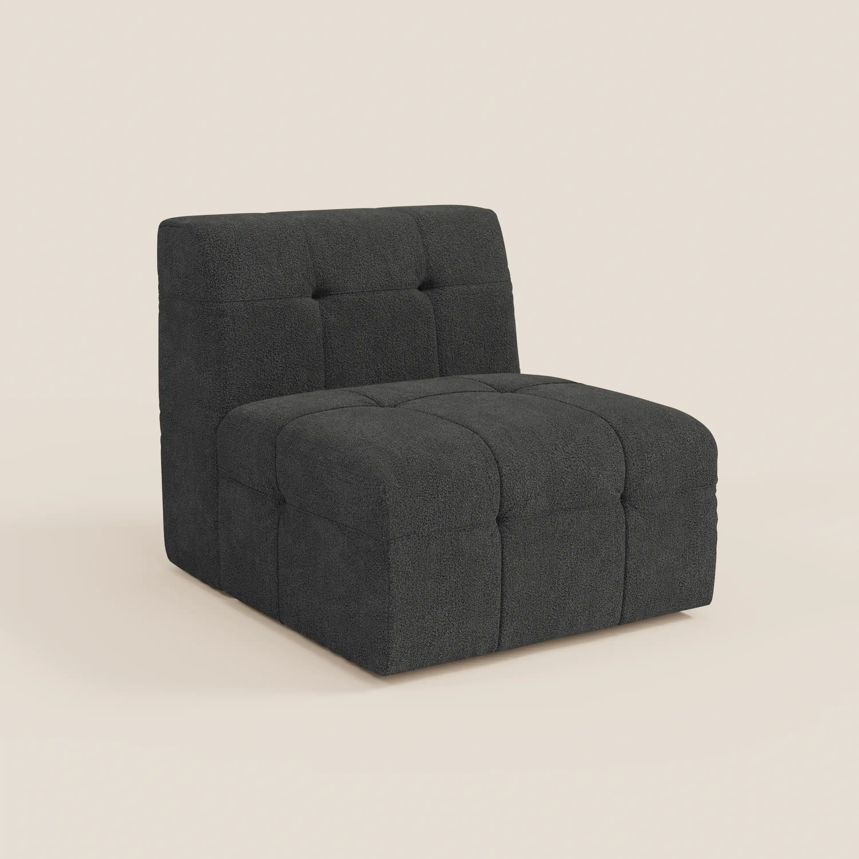 Mosaic module fauteuil 77 cm en bouclé - finition capitonnée et design en tissu détachable T21 - Image 21