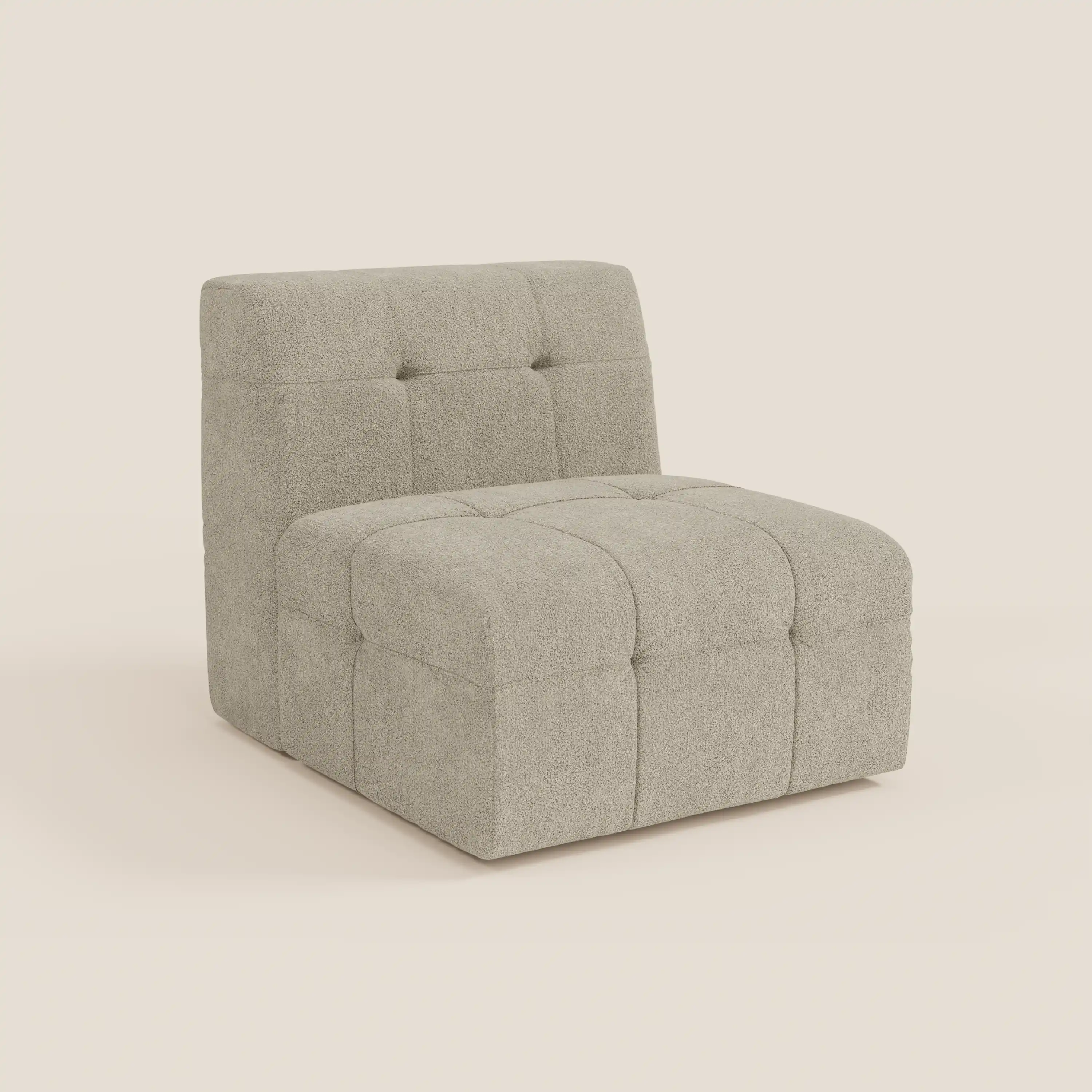 Mosaic module fauteuil 77 cm en bouclé - finition capitonnée et design en tissu détachable T21 - Image 39