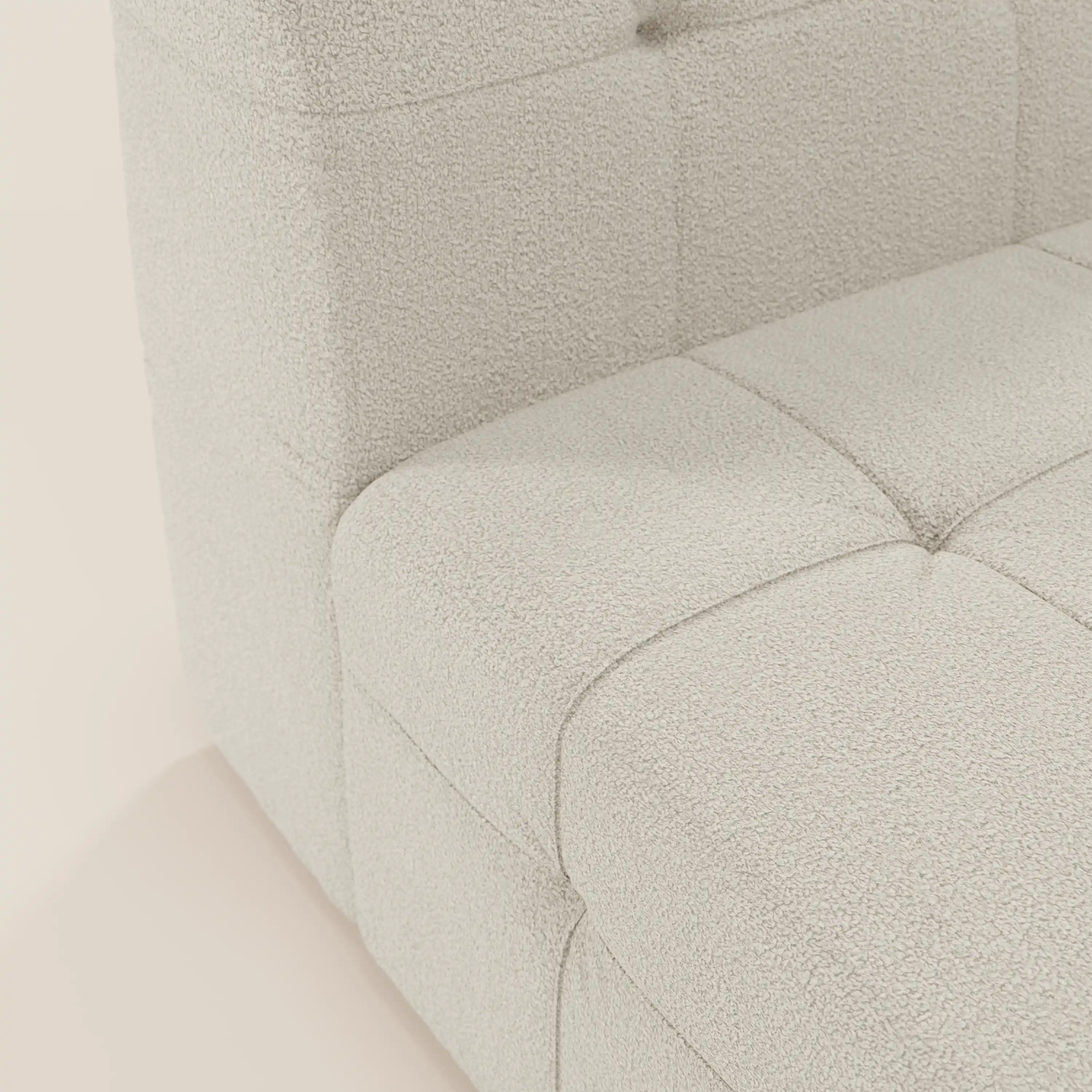 Mosaic module fauteuil 77 cm en bouclé - finition capitonnée et design en tissu détachable T21 - Image 4