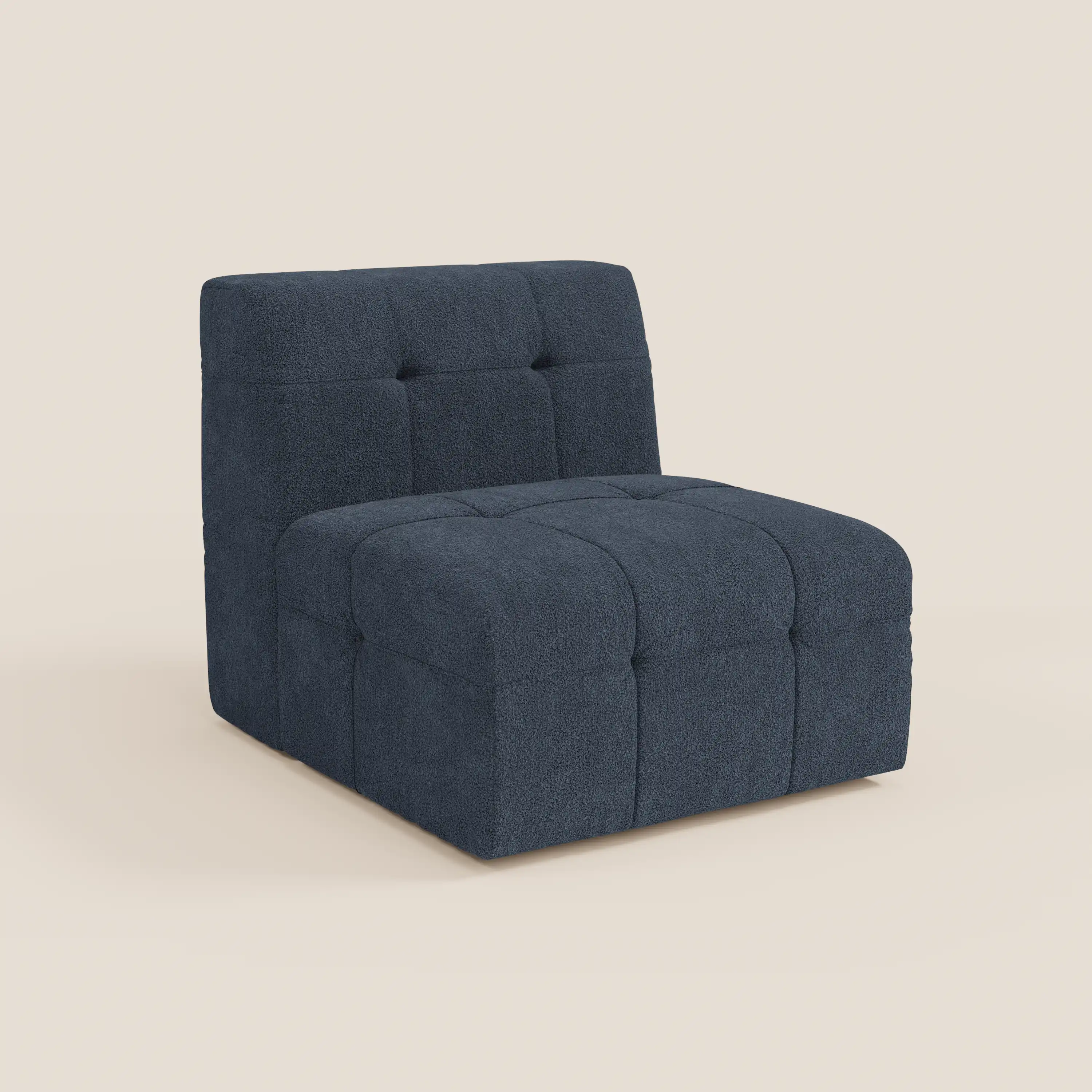 Mosaic module fauteuil 77 cm en bouclé - finition capitonnée et design en tissu détachable T21 - Image 48