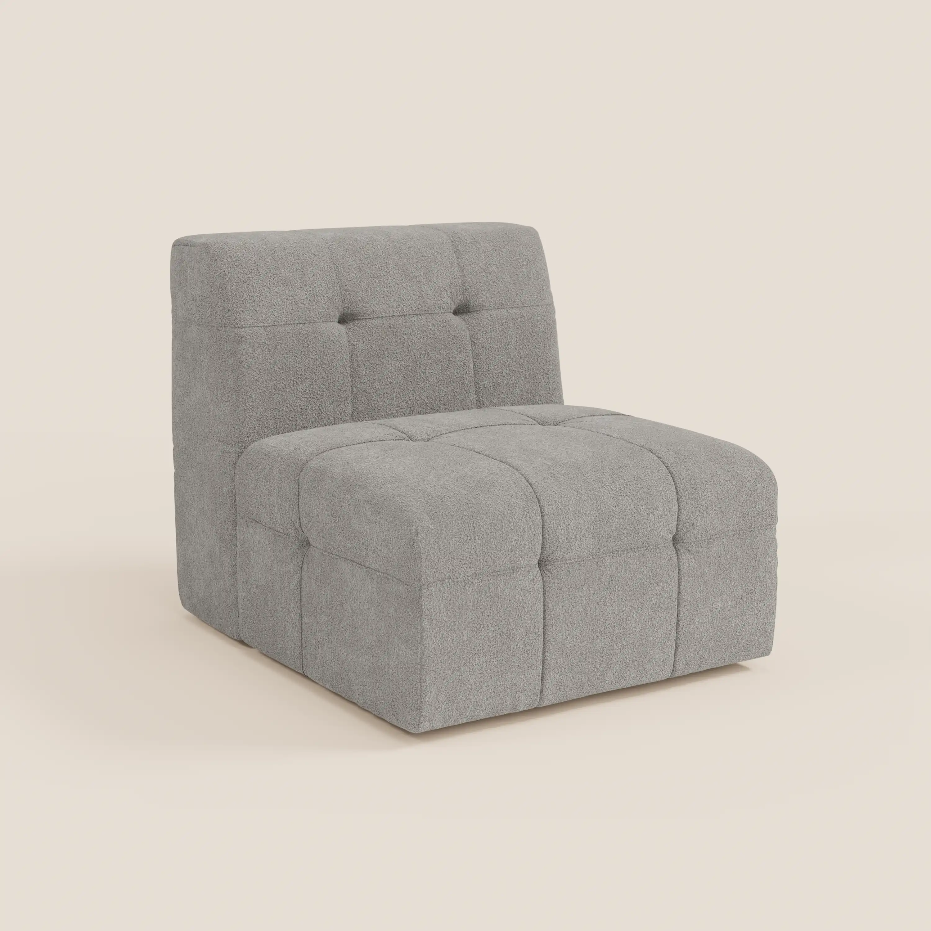 Mosaic module fauteuil 77 cm en bouclé - finition capitonnée et design en tissu détachable T21 - Image 57