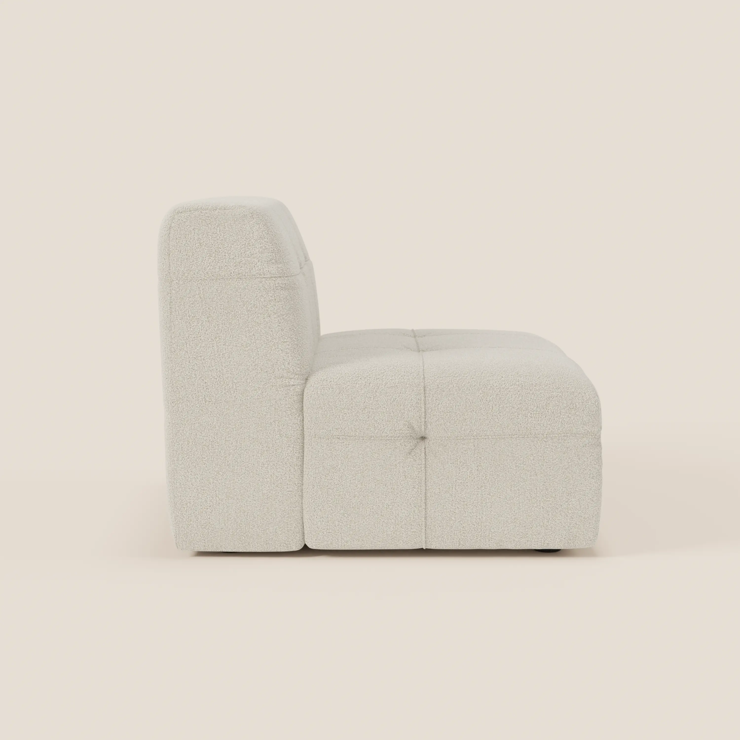 Mosaic module fauteuil 77 cm en bouclé - finition capitonnée et design en tissu détachable T21 - Image 6