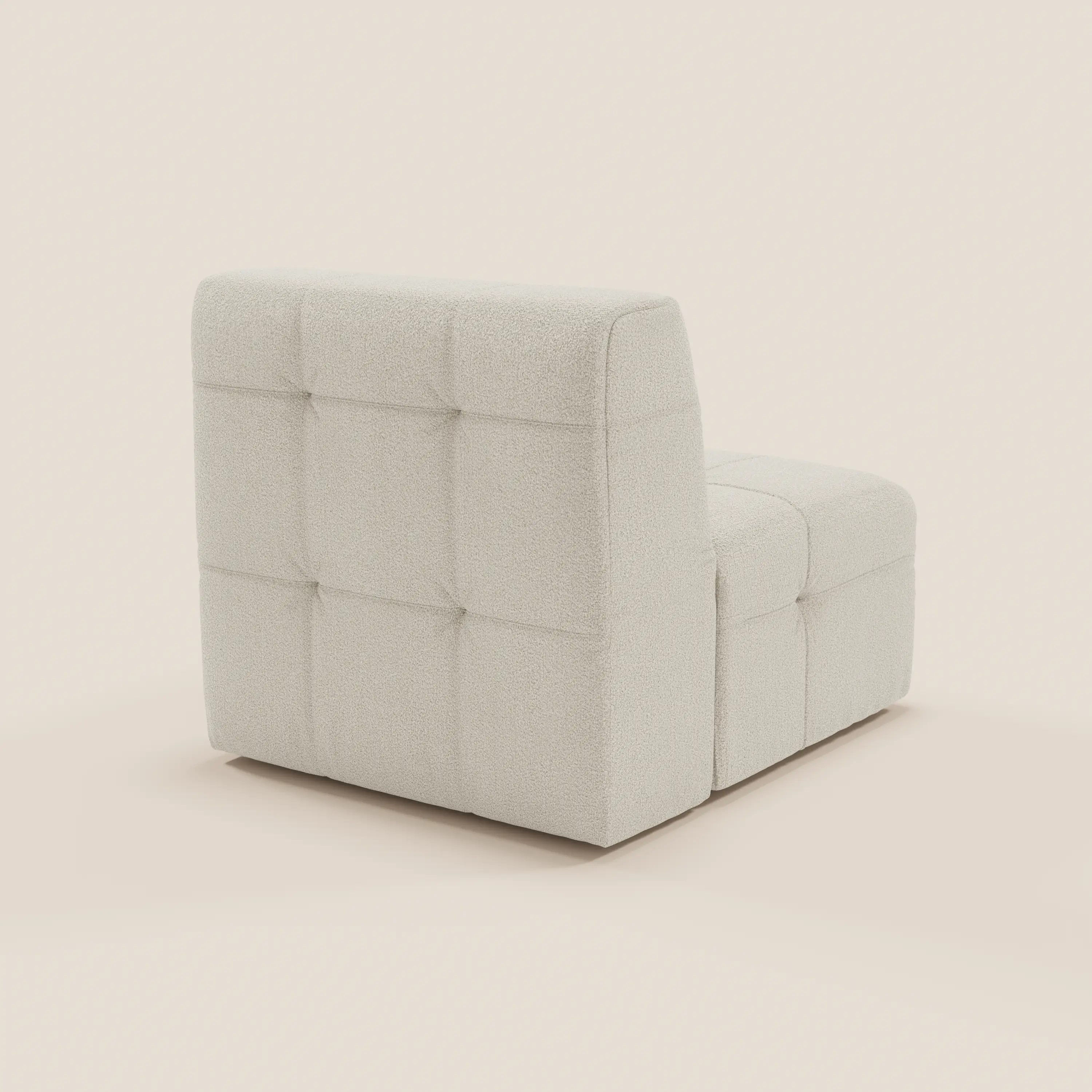 Mosaic module fauteuil 77 cm en bouclé - finition capitonnée et design en tissu détachable T21 - Image 7