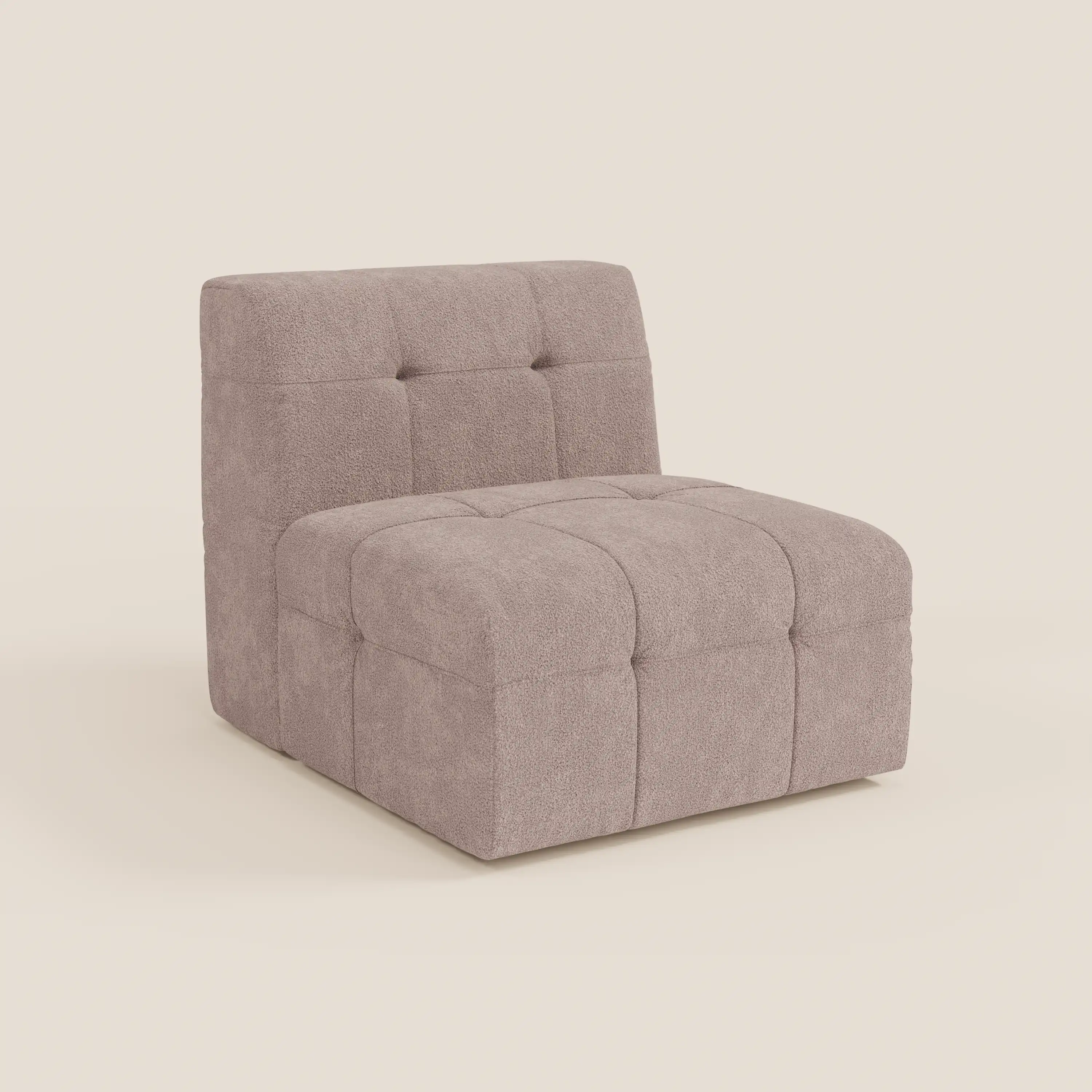 Mosaic module fauteuil 77 cm en bouclé - finition capitonnée et design en tissu détachable T21 - Image 75