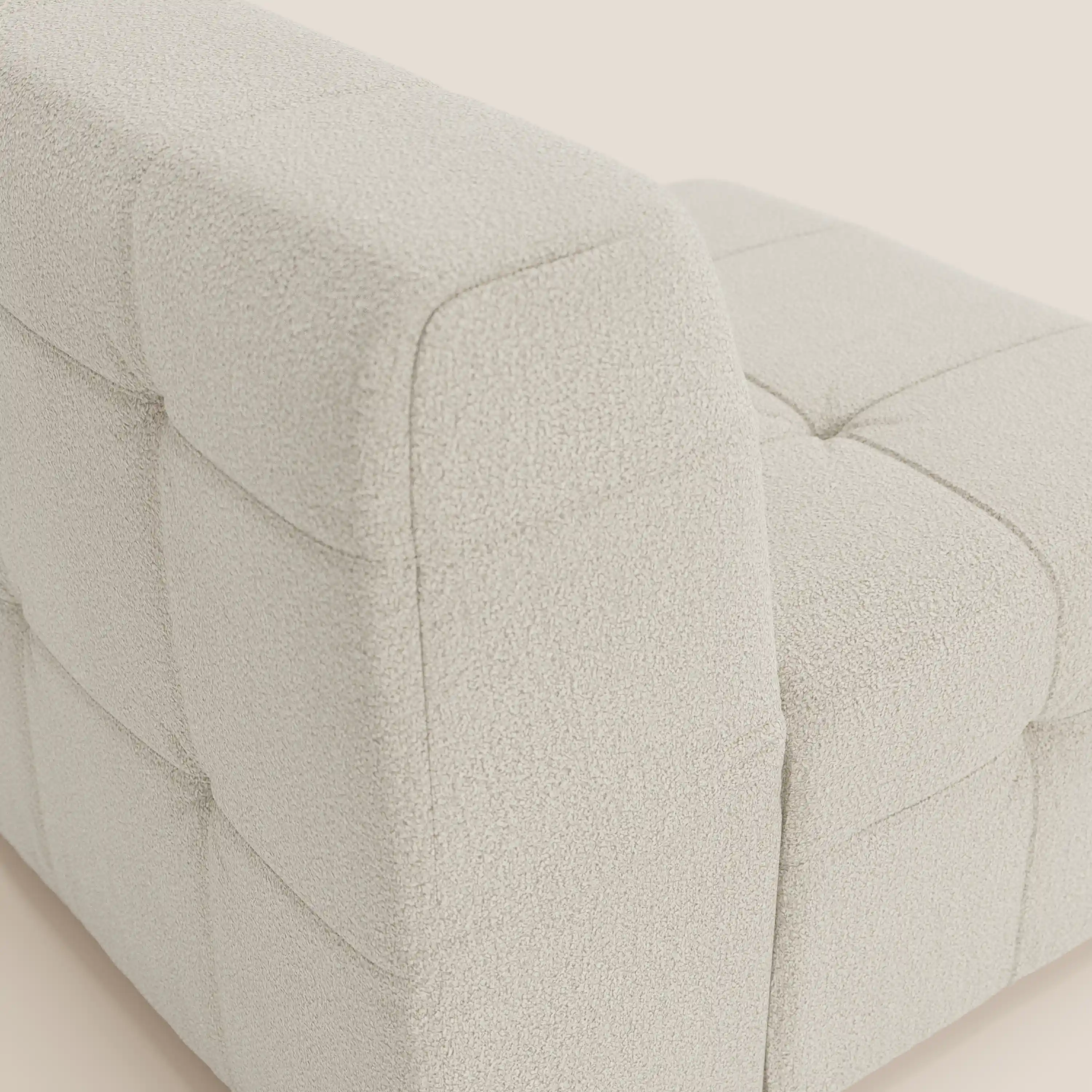 Mosaic module fauteuil 77 cm en bouclé - finition capitonnée et design en tissu détachable T21 - Image 8