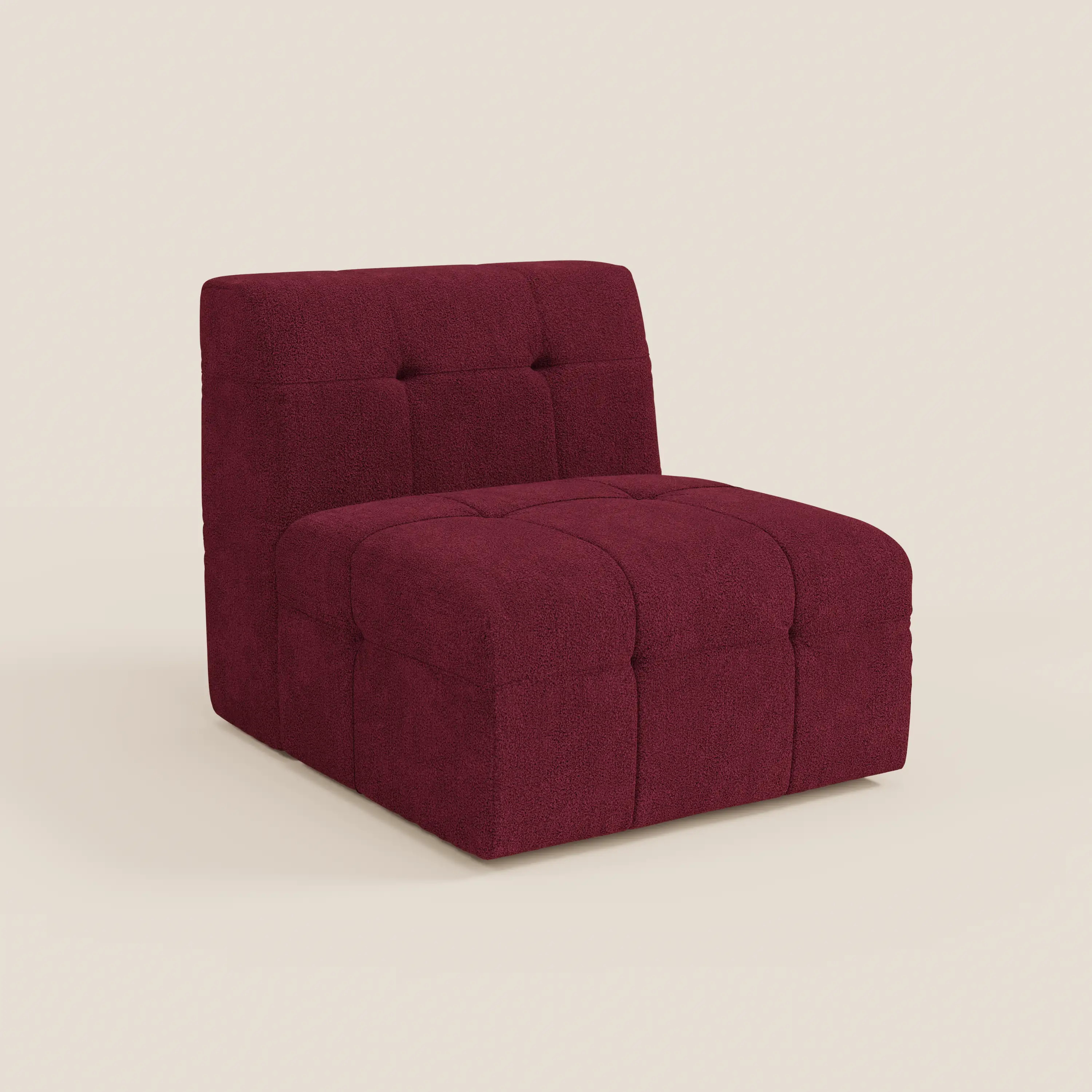 Mosaic module fauteuil 77 cm en bouclé - finition capitonnée et design en tissu détachable T21 - Image 84