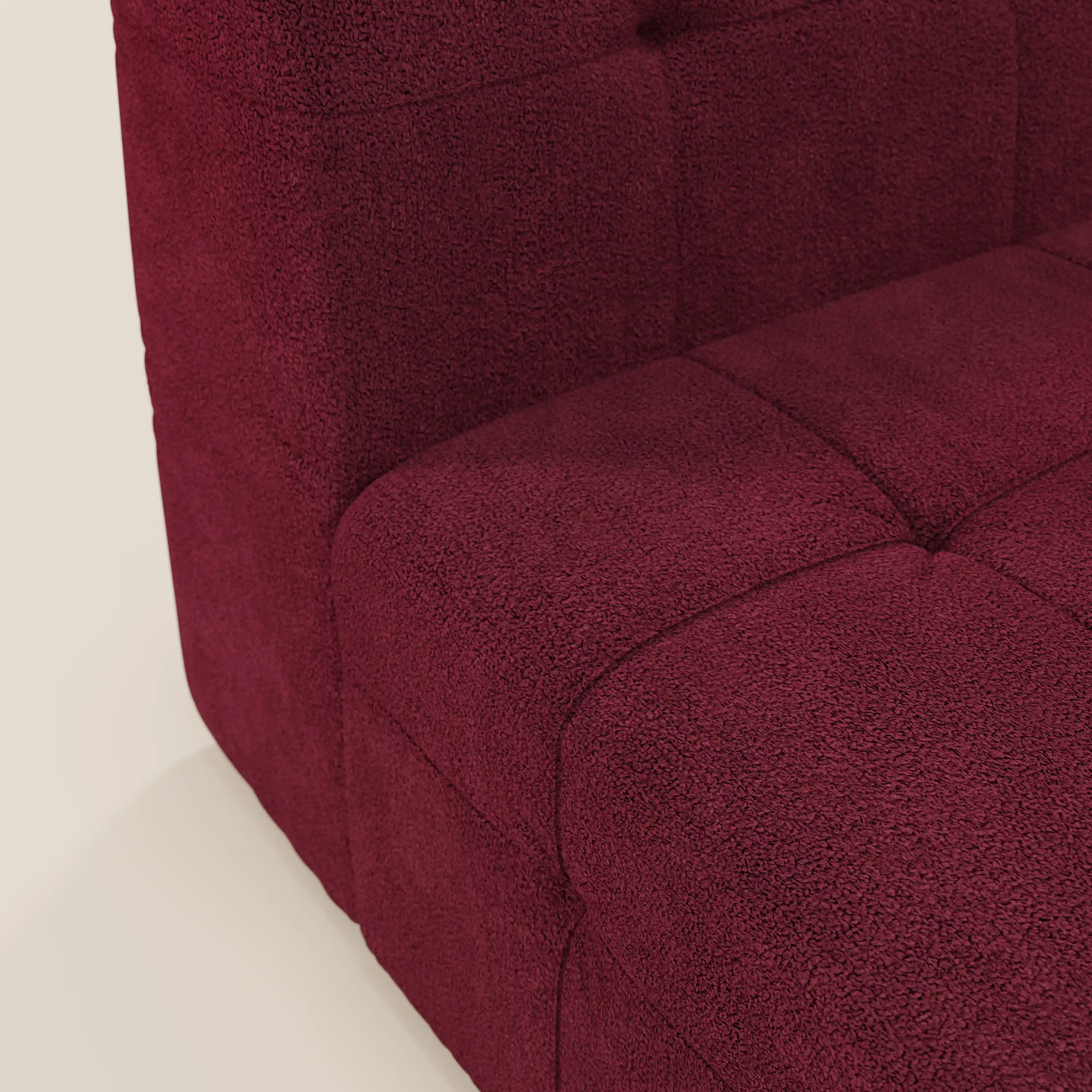 Mosaic module fauteuil 77 cm en bouclé - finition capitonnée et design en tissu détachable T21 - Image 85