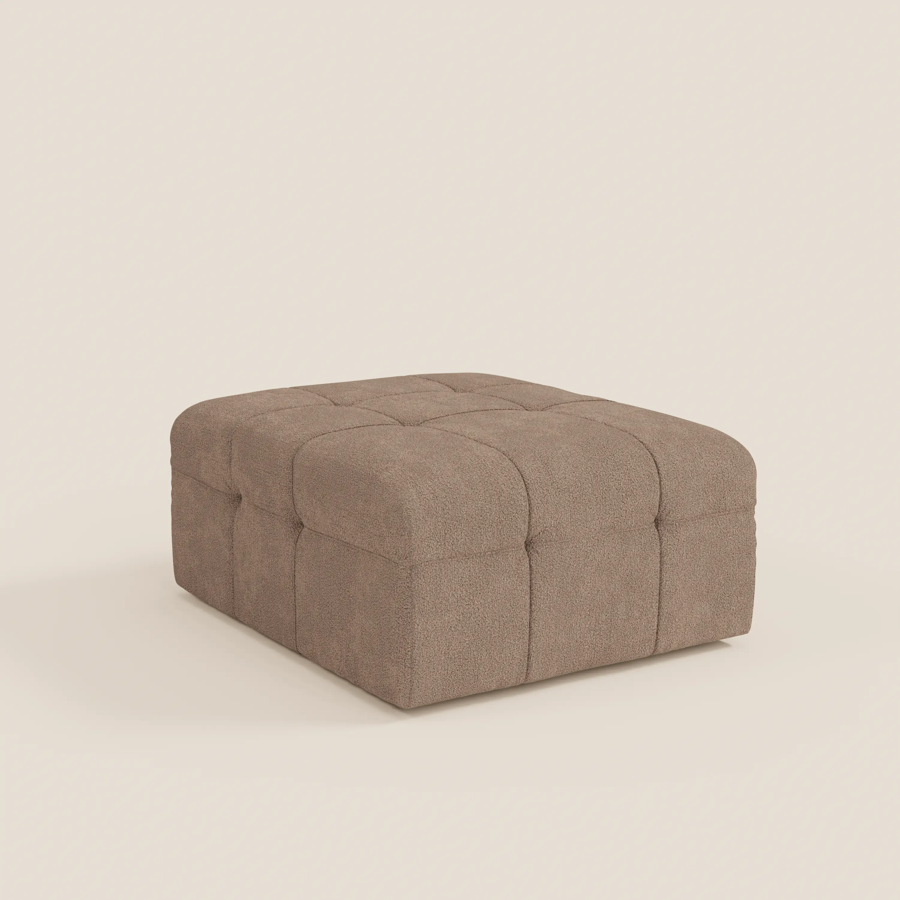Mosaic Pouf et module en bouclé - 96 x 77 cm, design capitonné en tissu détachable T21 - Image 103