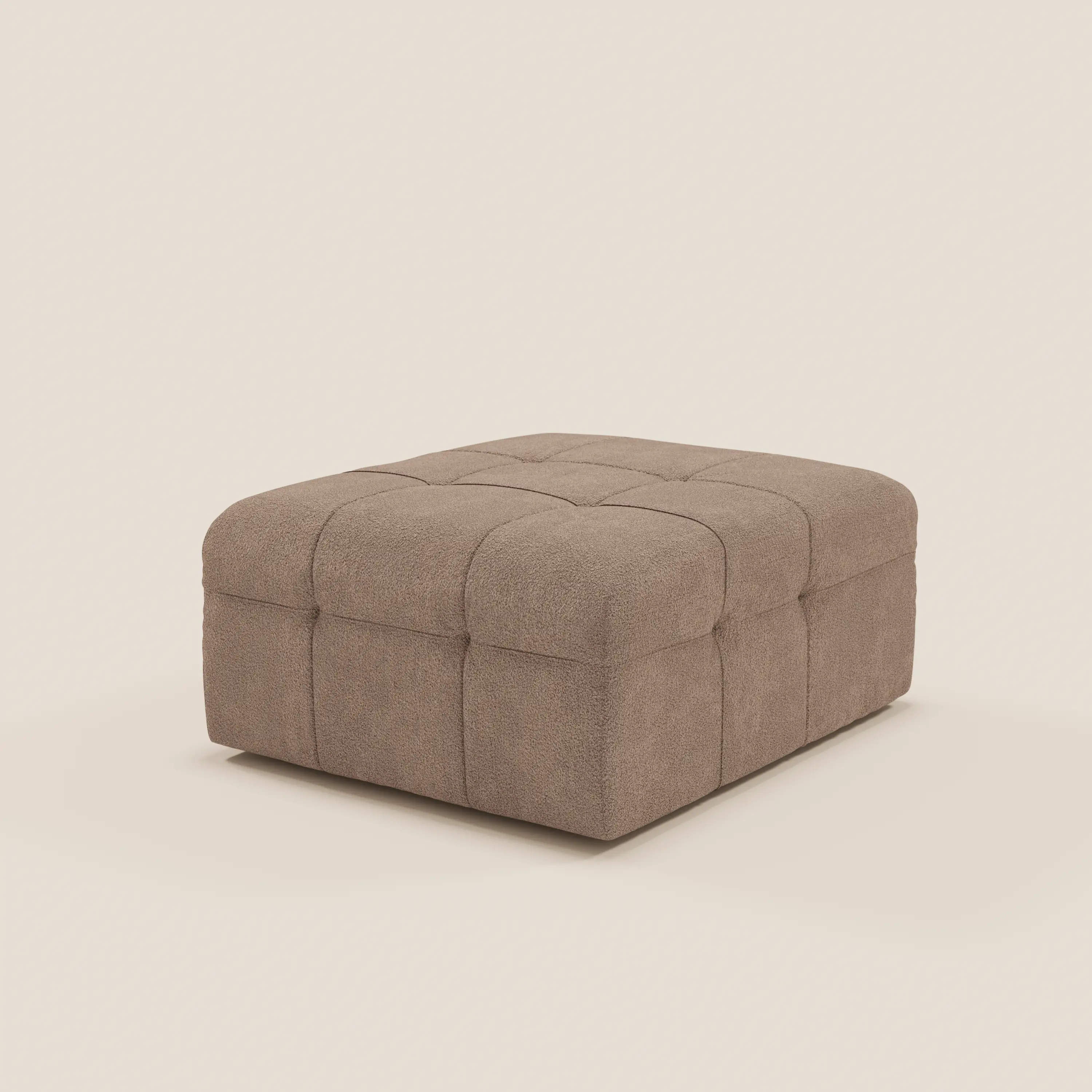 Mosaic Pouf et module en bouclé - 96 x 77 cm, design capitonné en tissu détachable T21 - Image 107