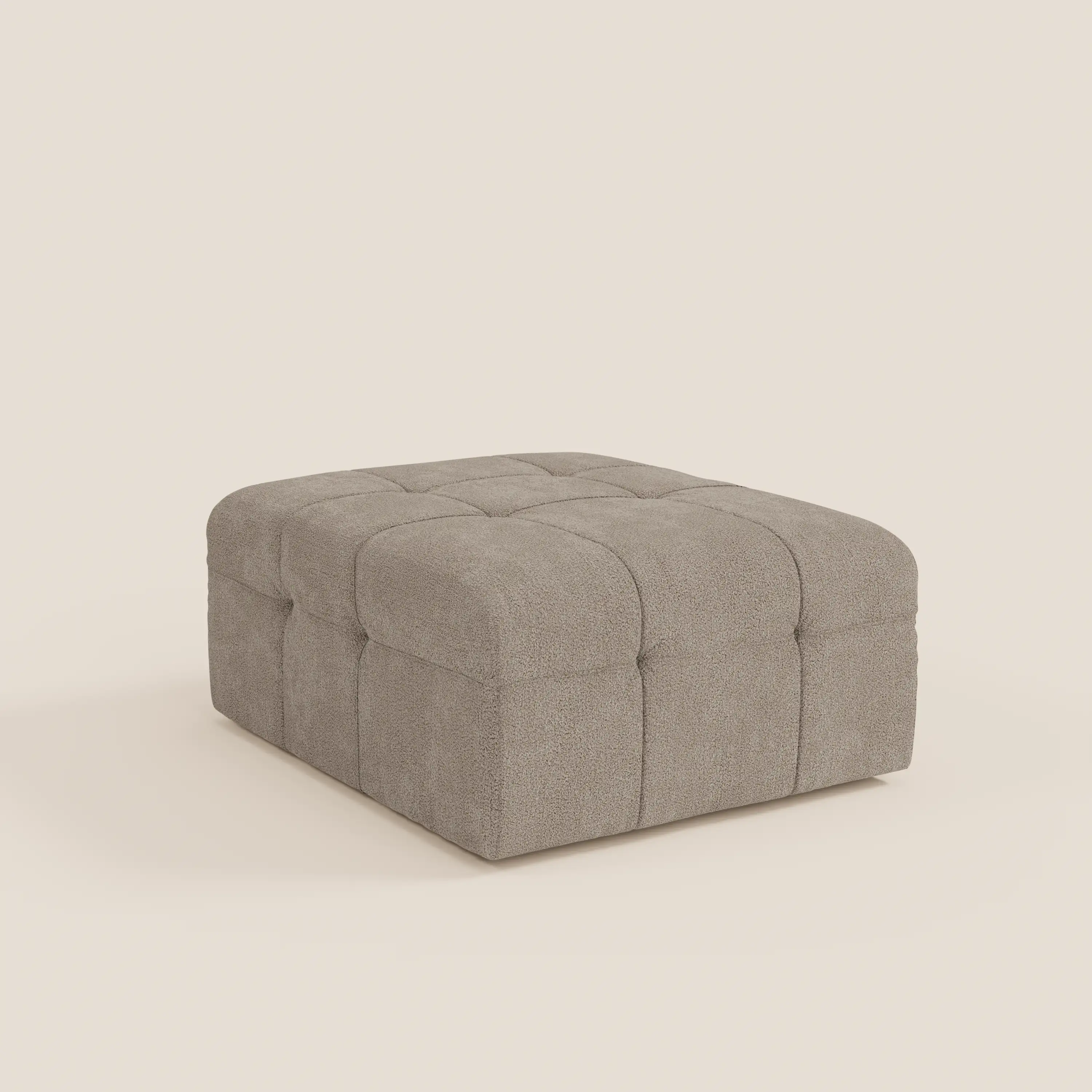 Mosaic Pouf et module en bouclé - 96 x 77 cm, design capitonné en tissu détachable T21 - Image 112