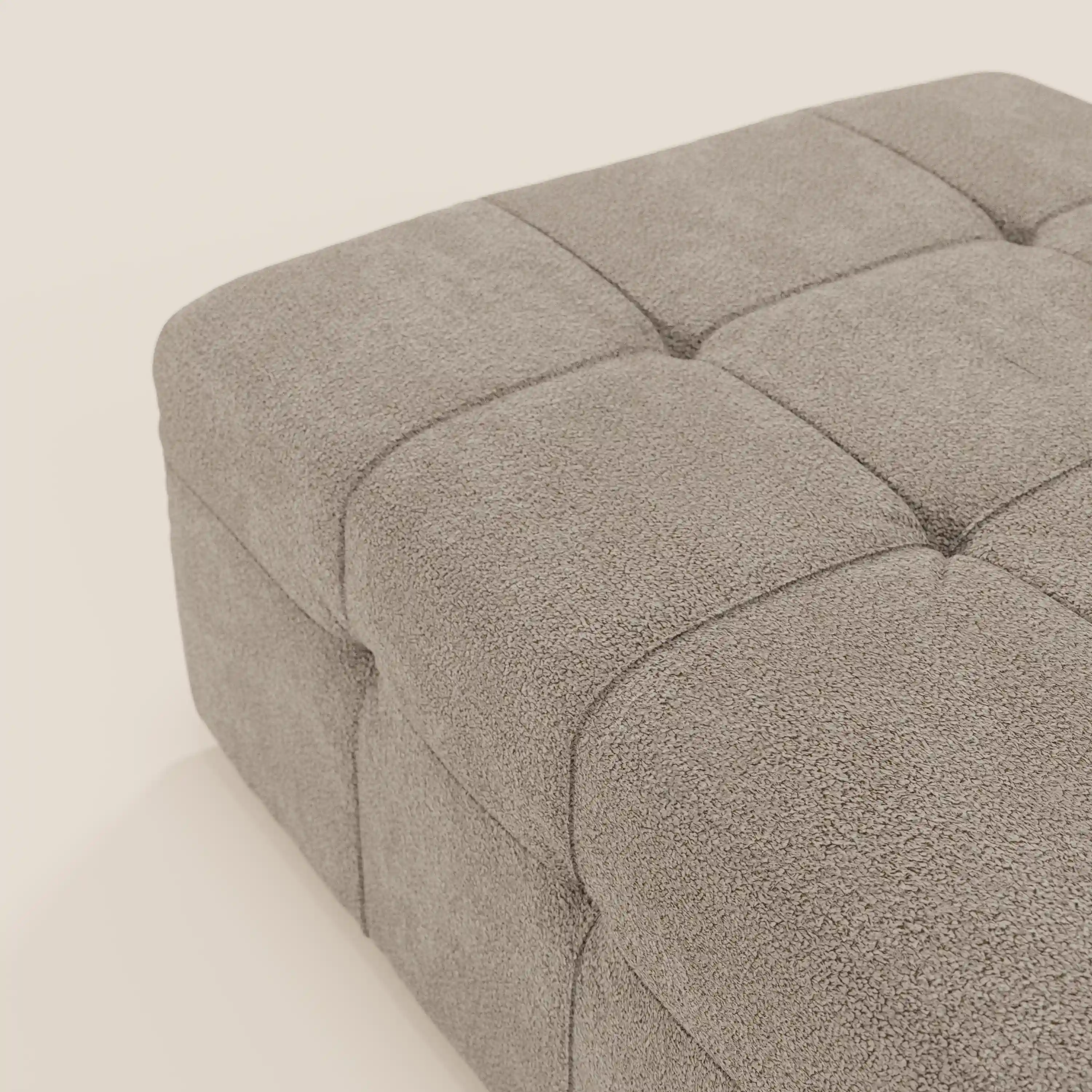 Mosaic Pouf et module en bouclé - 96 x 77 cm, design capitonné en tissu détachable T21 - Image 113