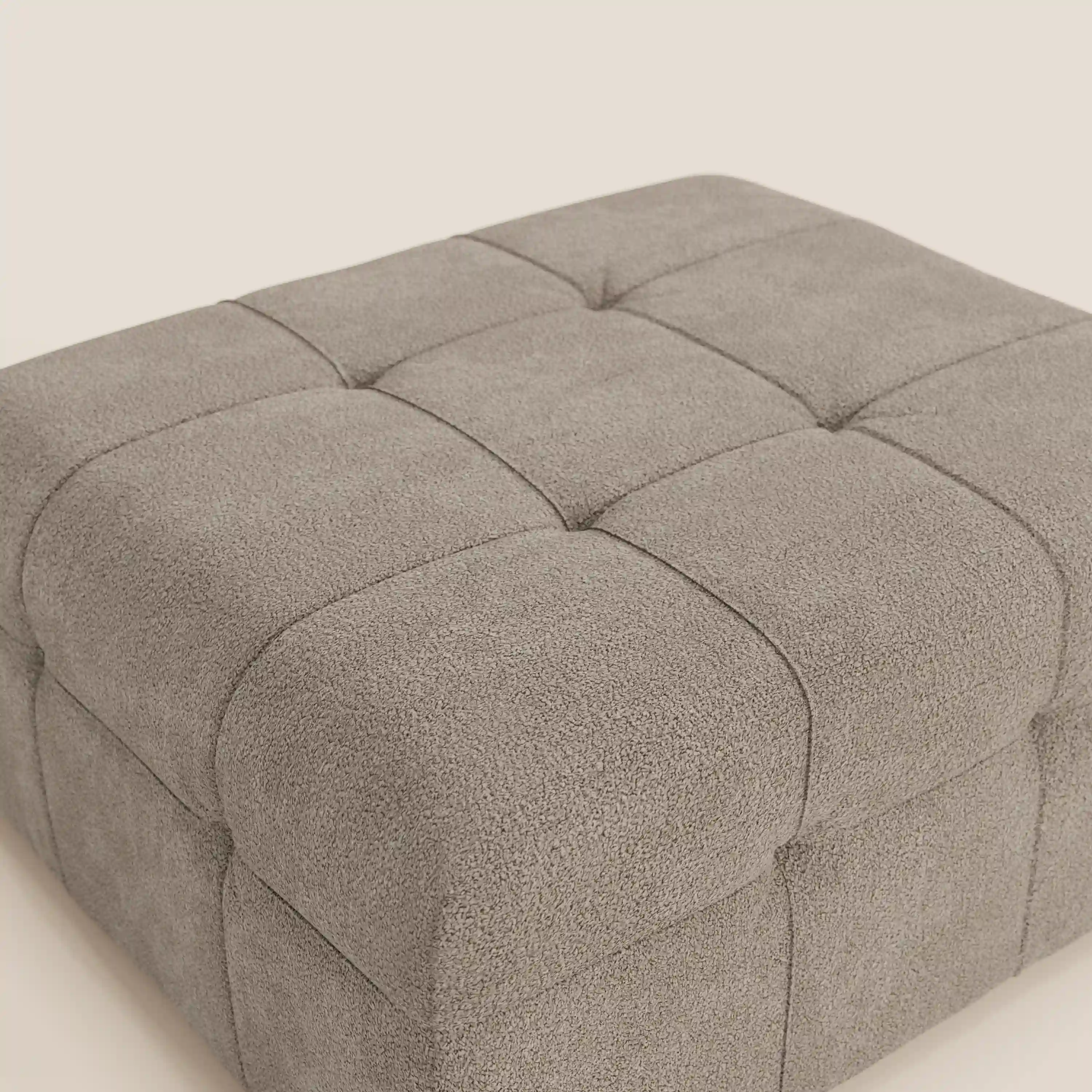 Mosaic Pouf et module en bouclé - 96 x 77 cm, design capitonné en tissu détachable T21 - Image 114