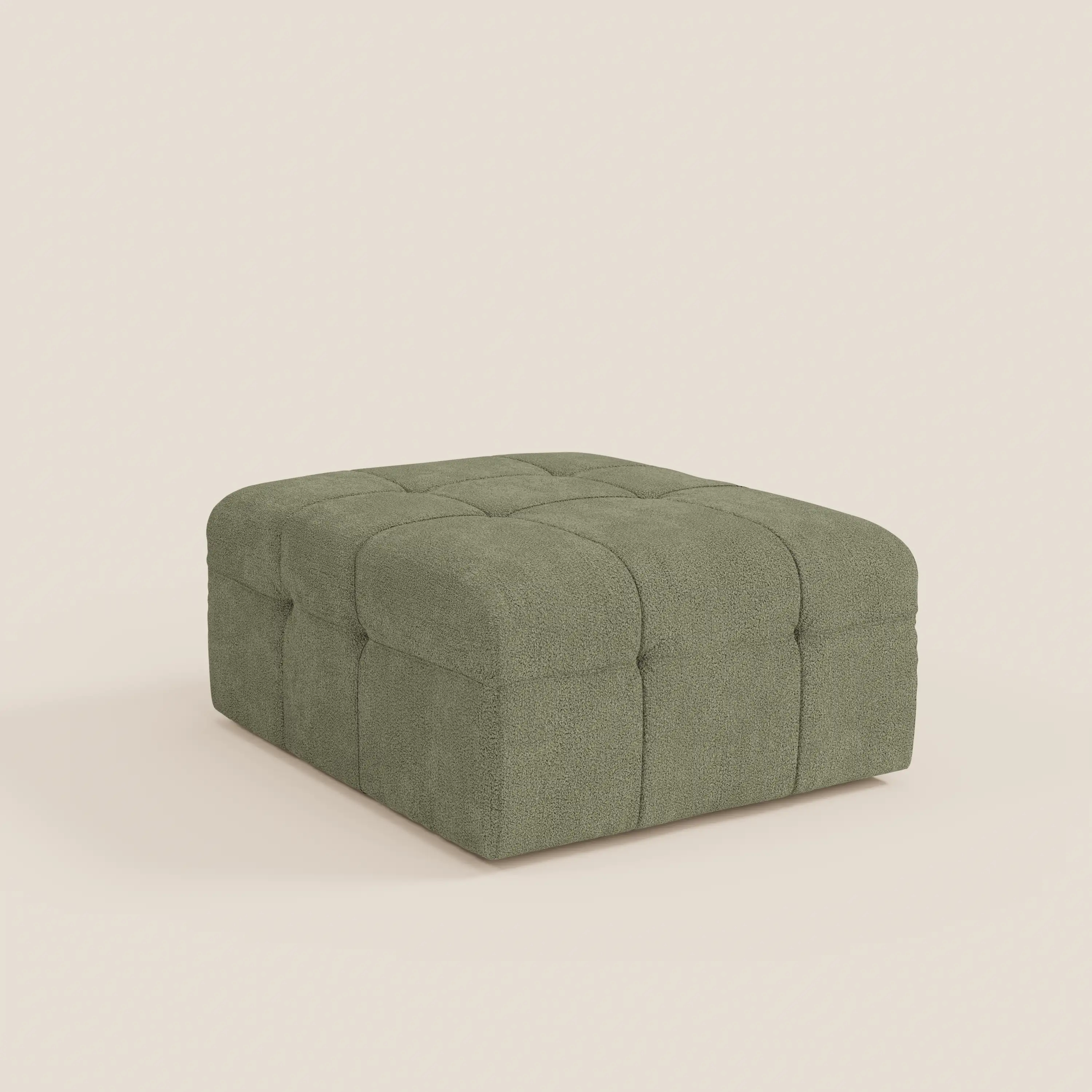 Mosaic Pouf et module en bouclé - 96 x 77 cm, design capitonné en tissu détachable T21 - Image 121
