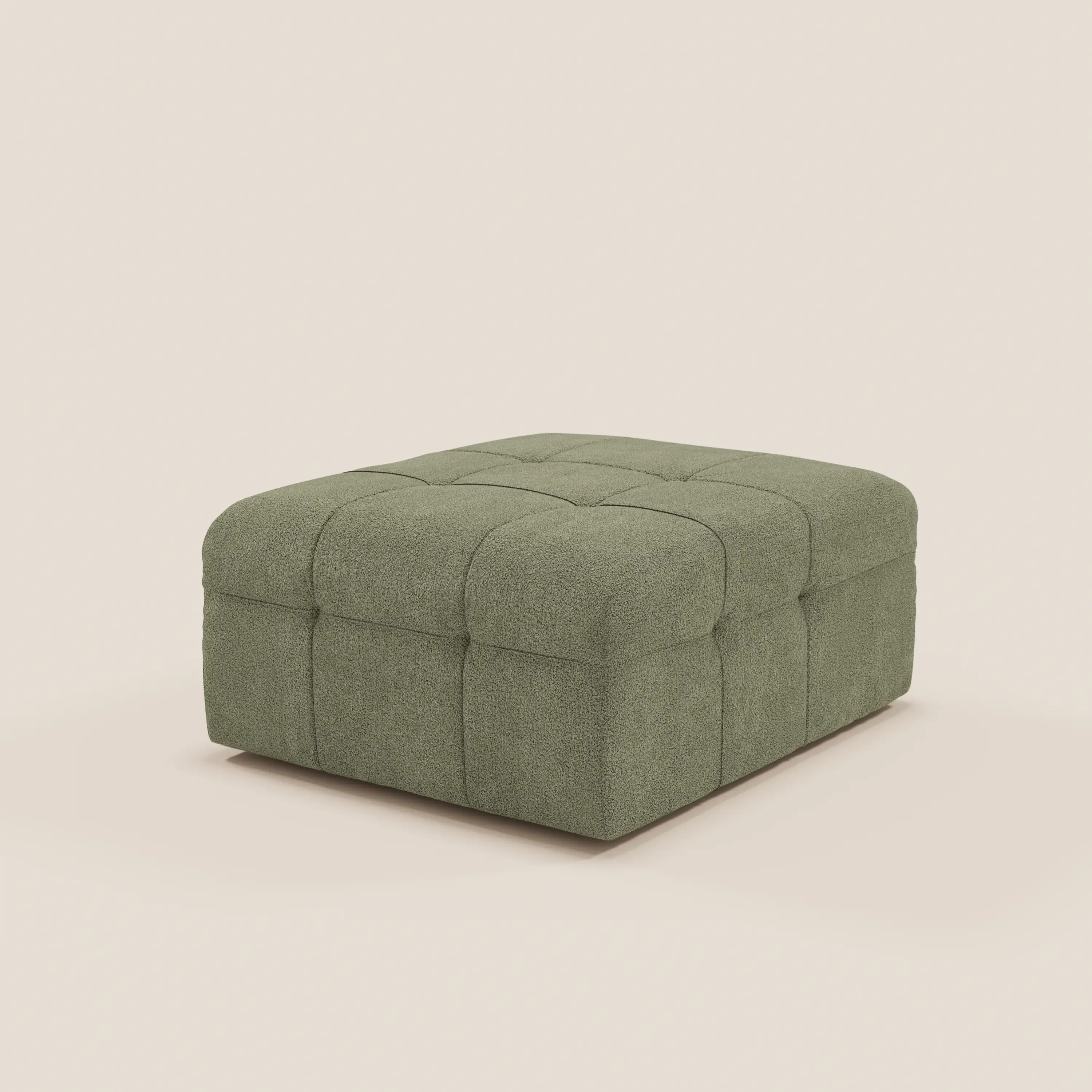 Mosaic Pouf et module en bouclé - 96 x 77 cm, design capitonné en tissu détachable T21 - Image 125