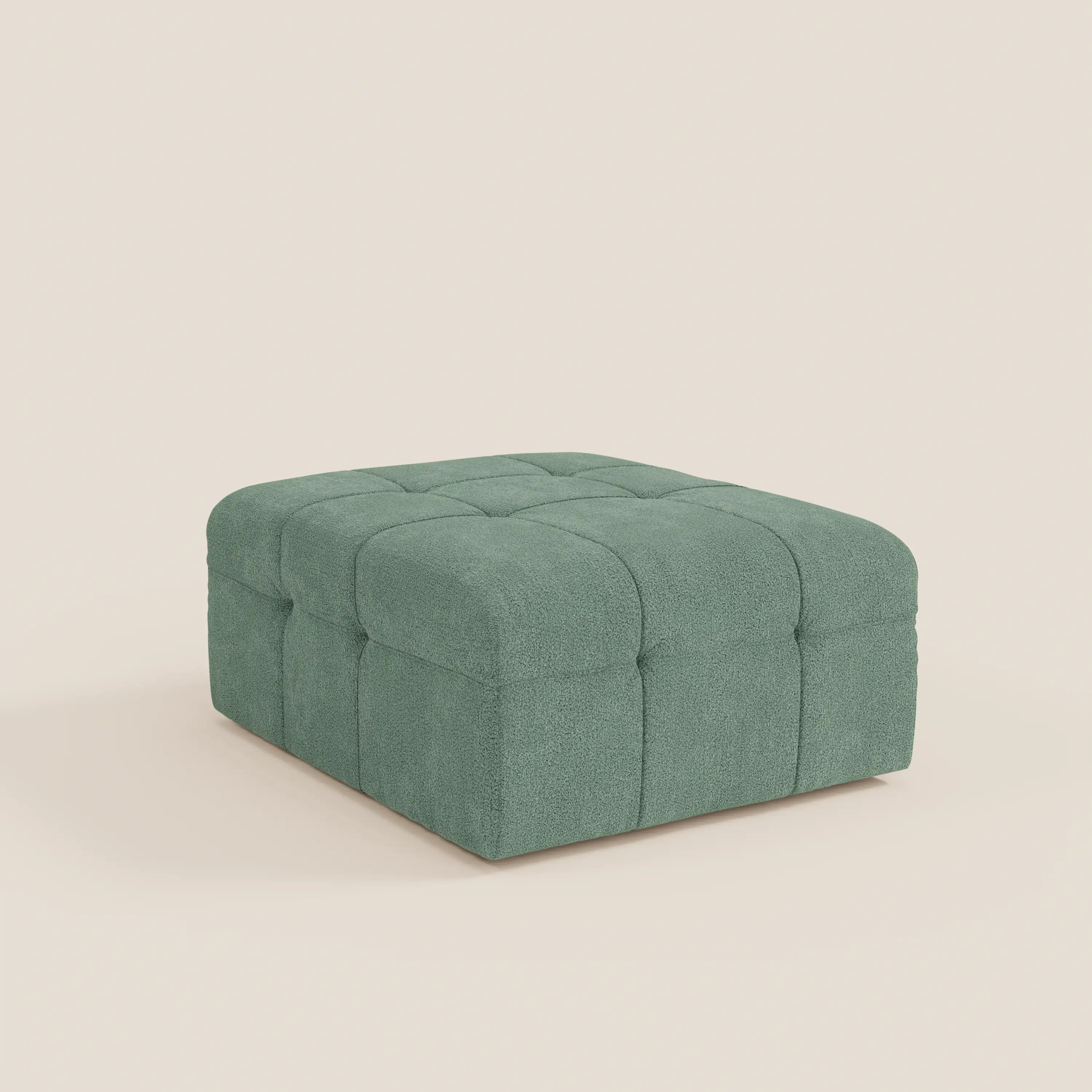 Mosaic Pouf et module en bouclé - 96 x 77 cm, design capitonné en tissu détachable T21 - Image 130