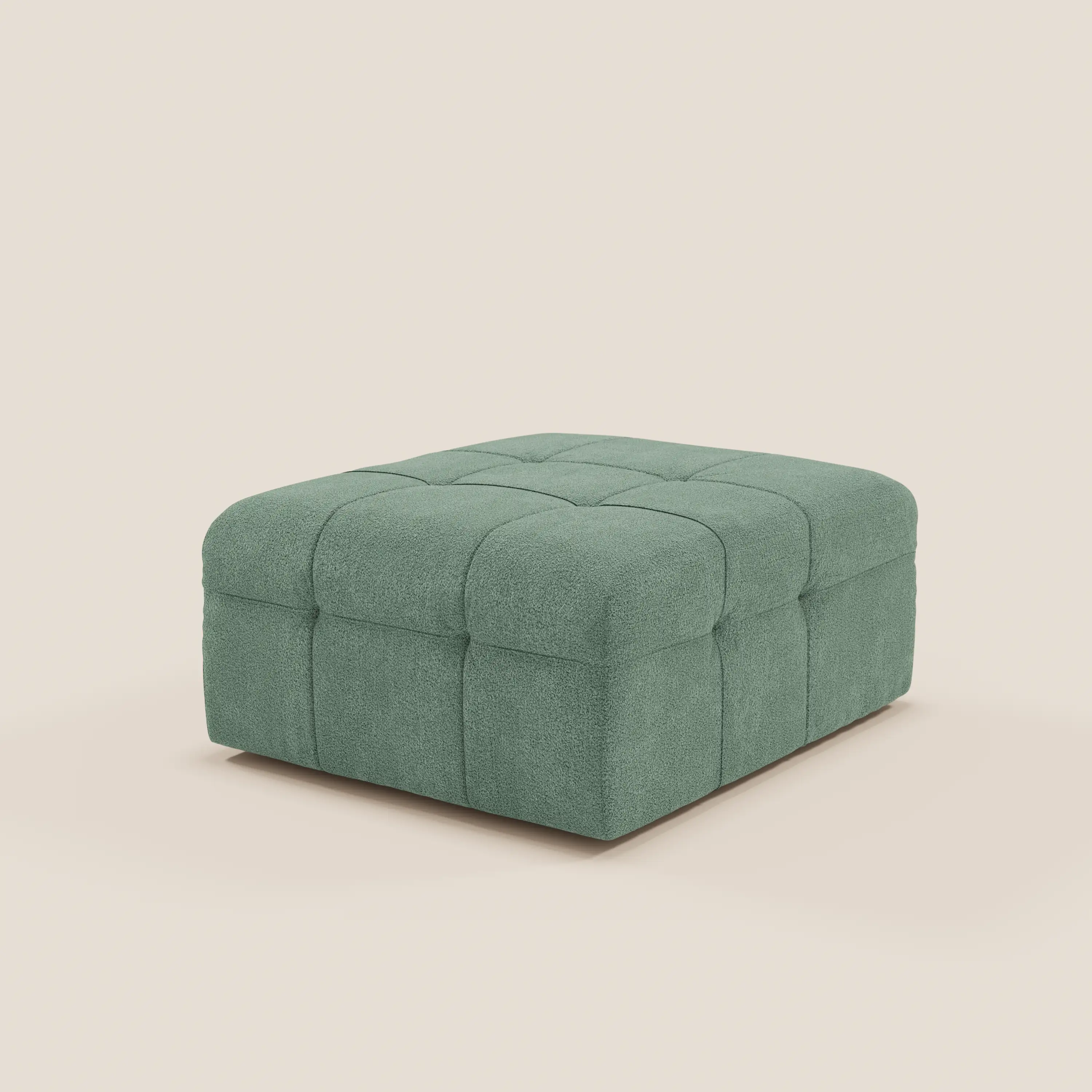 Mosaic Pouf et module en bouclé - 96 x 77 cm, design capitonné en tissu détachable T21 - Image 134