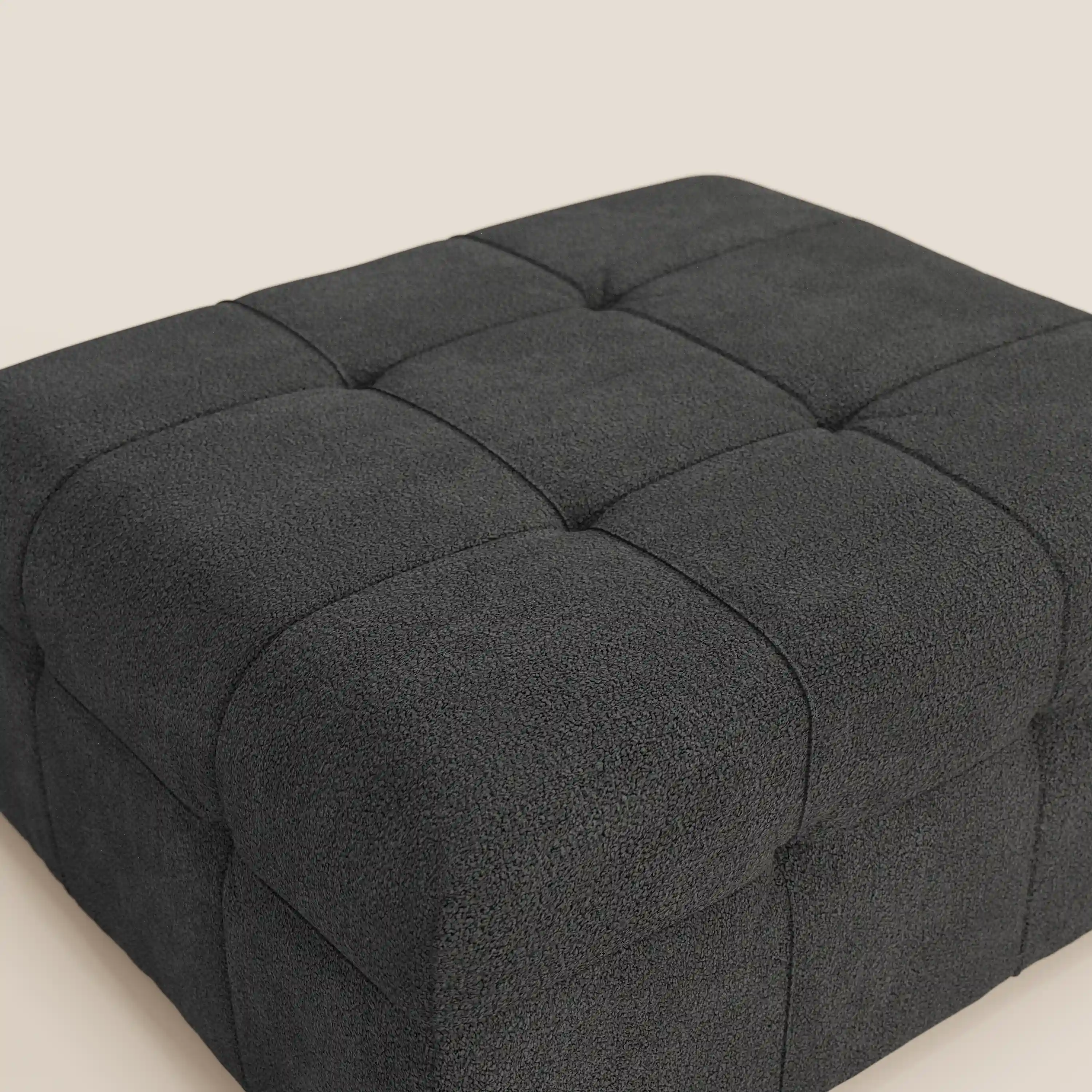 Mosaic Pouf et module en bouclé - 96 x 77 cm, design capitonné en tissu détachable T21 - Image 15