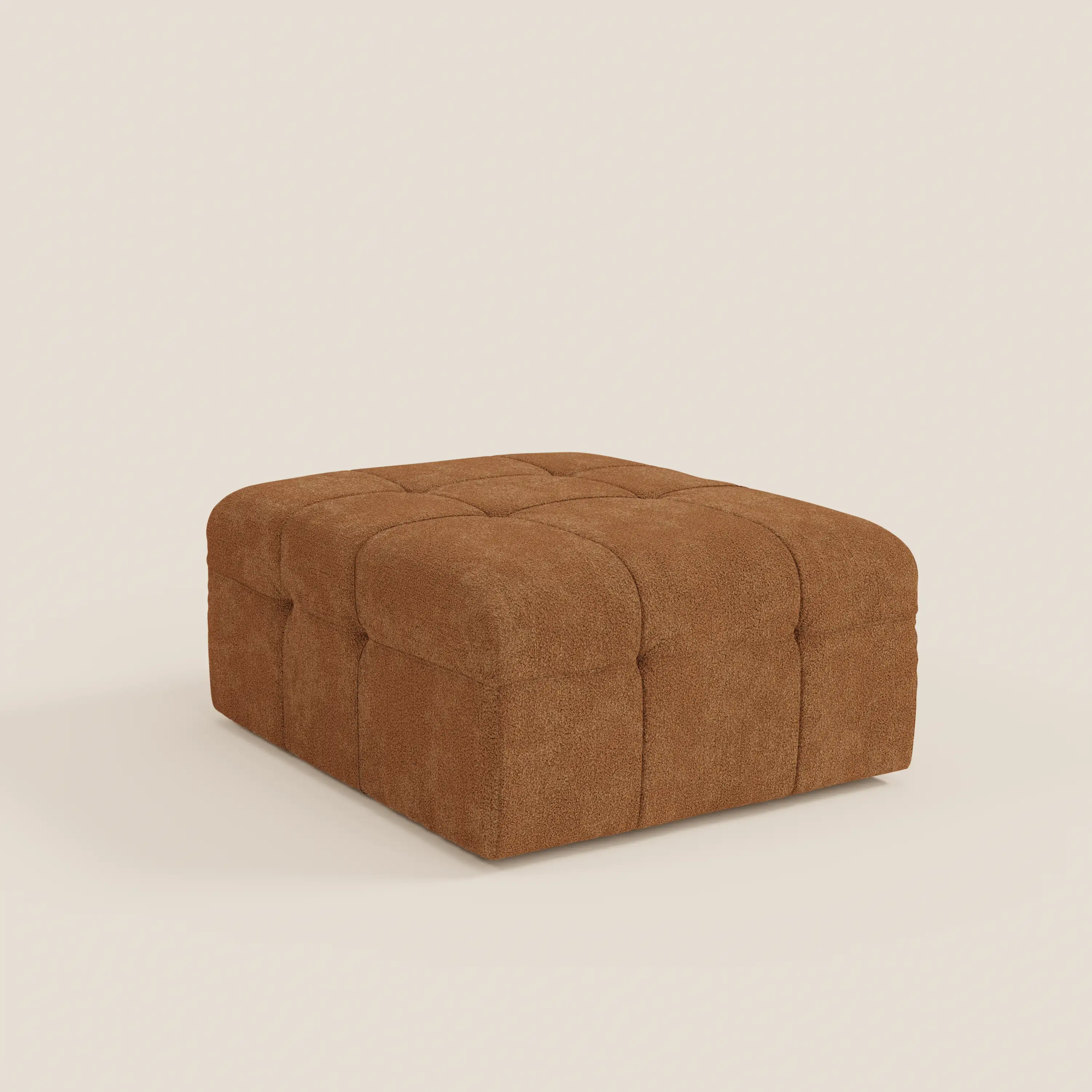 Mosaic Pouf et module en bouclé - 96 x 77 cm, design capitonné en tissu détachable T21 - Image 22