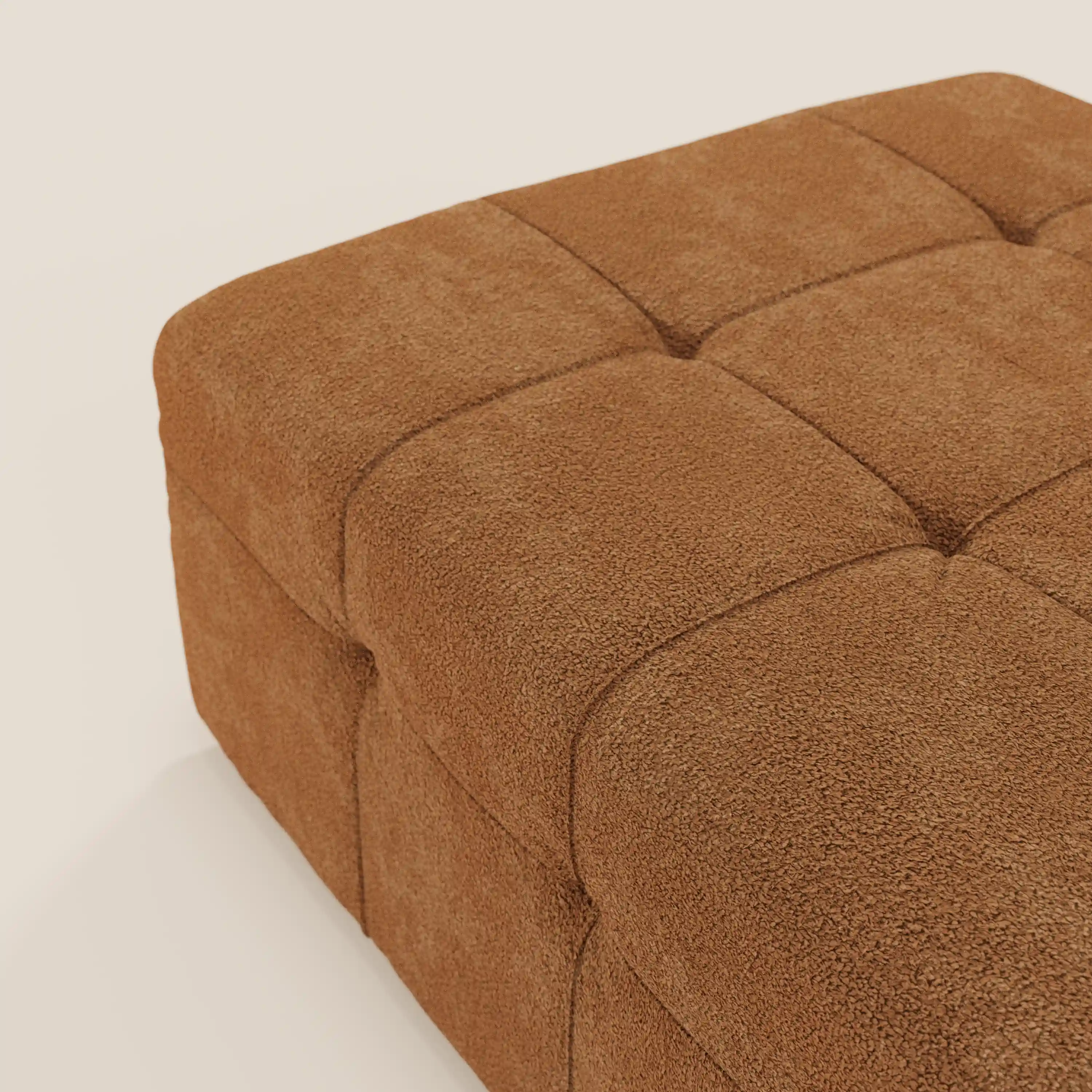 Mosaic Pouf et module en bouclé - 96 x 77 cm, design capitonné en tissu détachable T21 - Image 23