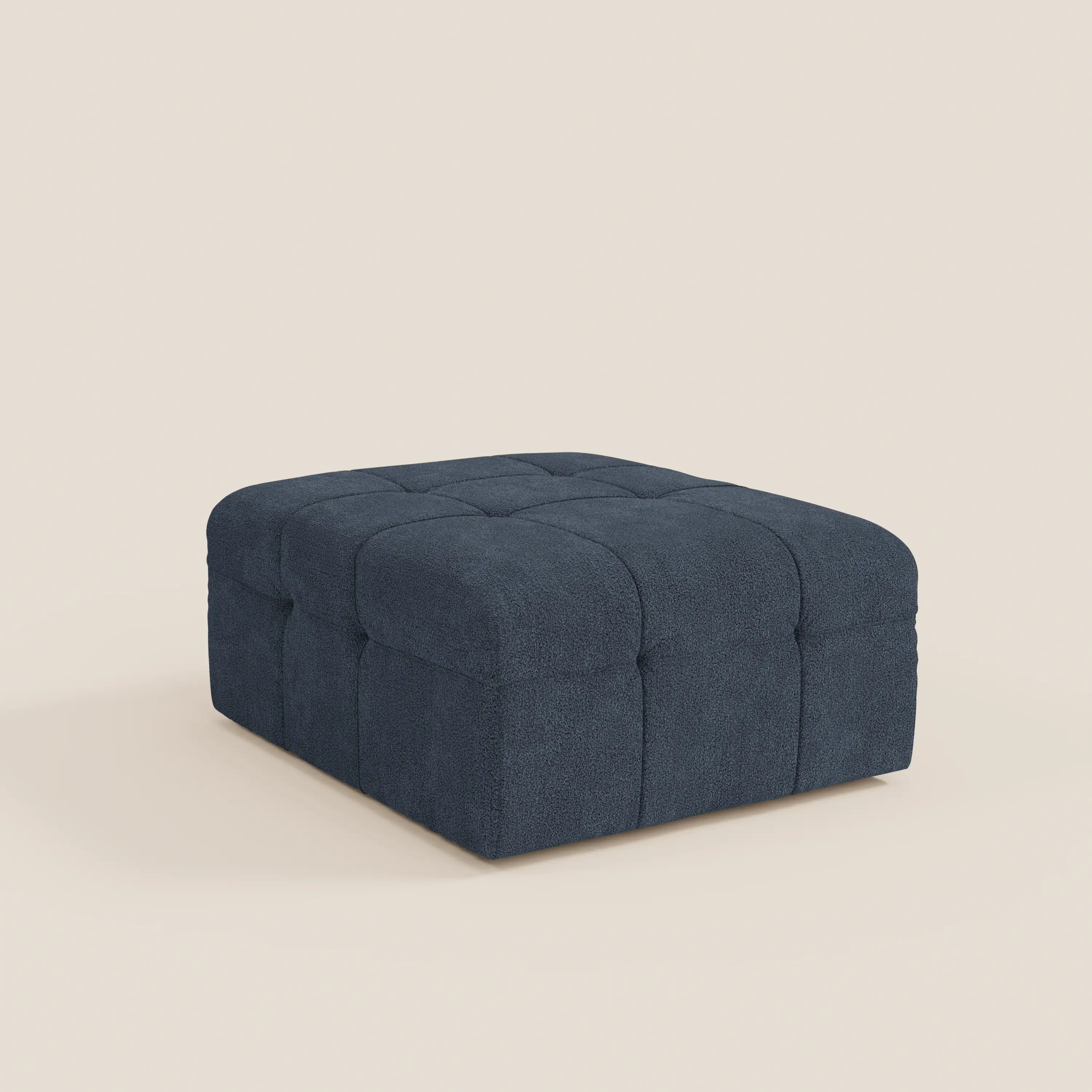 Mosaic Pouf et module en bouclé - 96 x 77 cm, design capitonné en tissu détachable T21 - Image 3