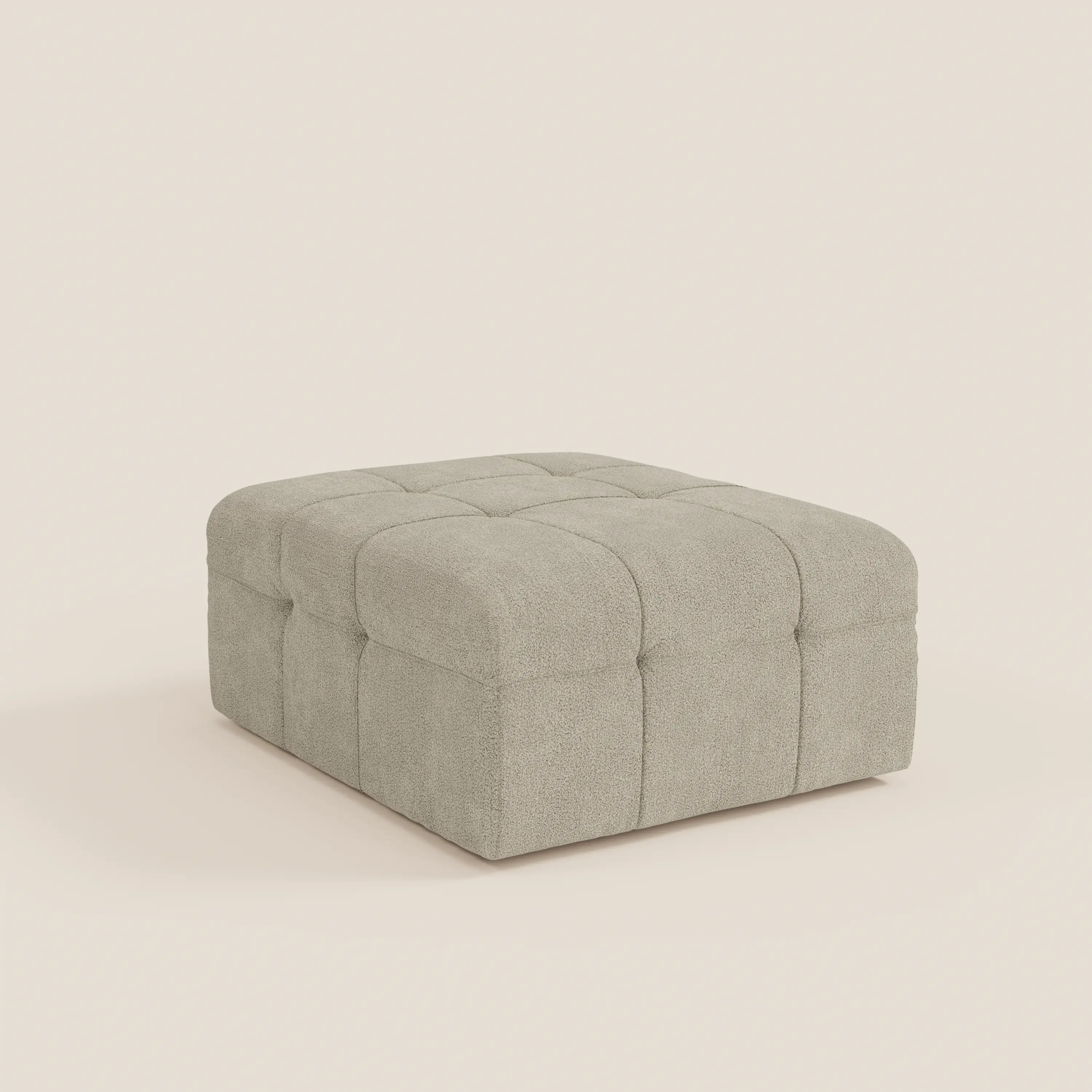 Mosaic Pouf et module en bouclé - 96 x 77 cm, design capitonné en tissu détachable T21 - Image 31
