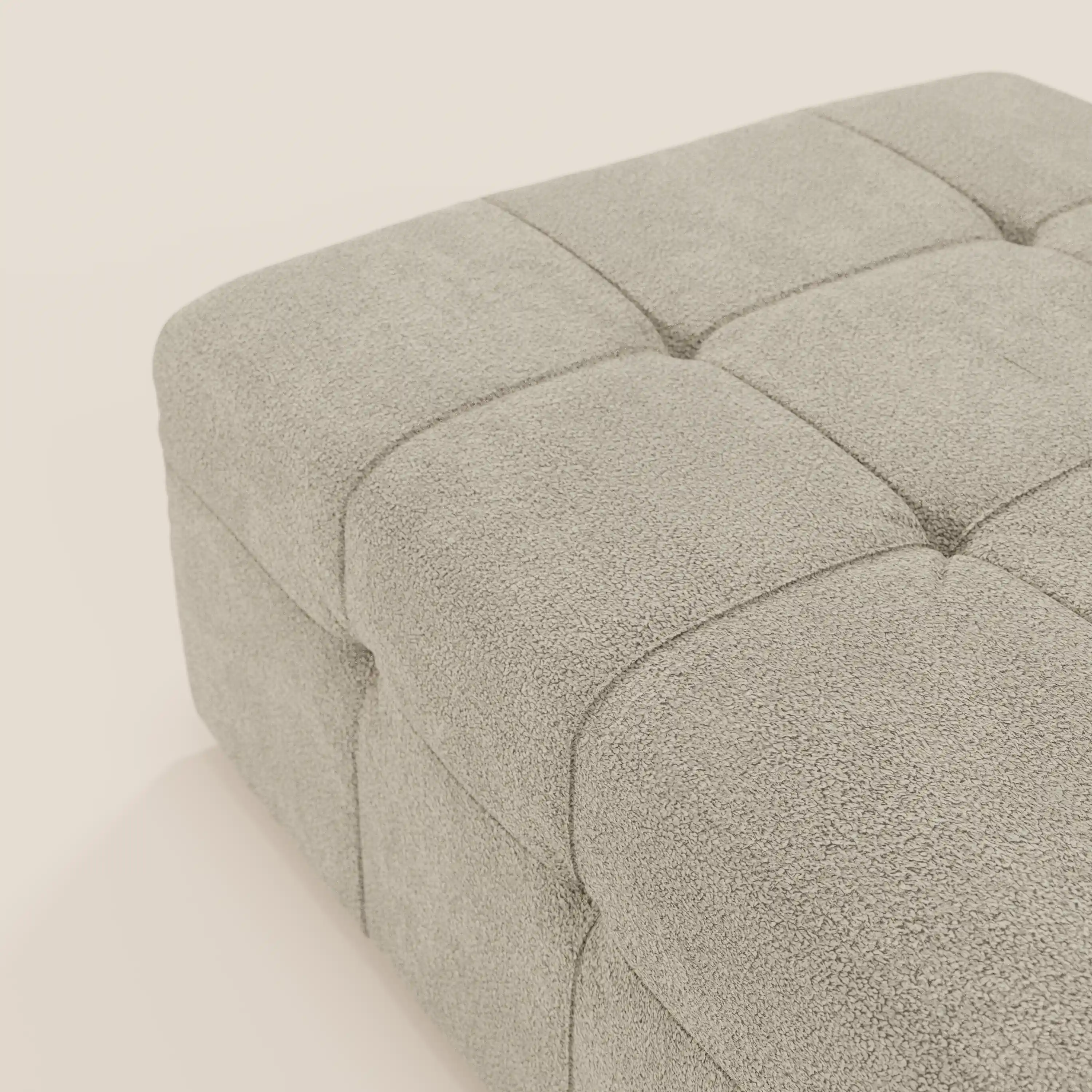 Mosaic Pouf et module en bouclé - 96 x 77 cm, design capitonné en tissu détachable T21 - Image 32