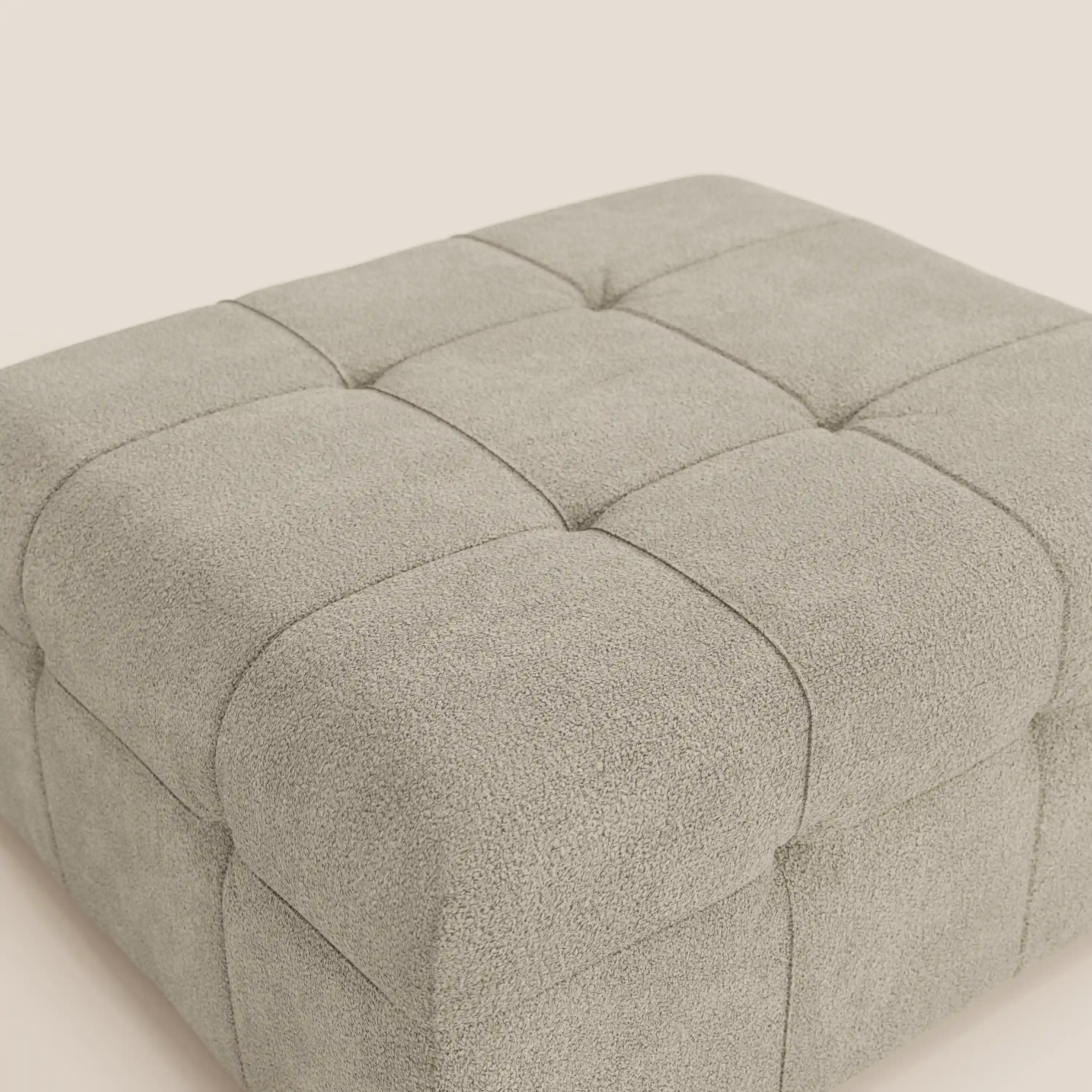 Mosaic Pouf et module en bouclé - 96 x 77 cm, design capitonné en tissu détachable T21 - Image 33