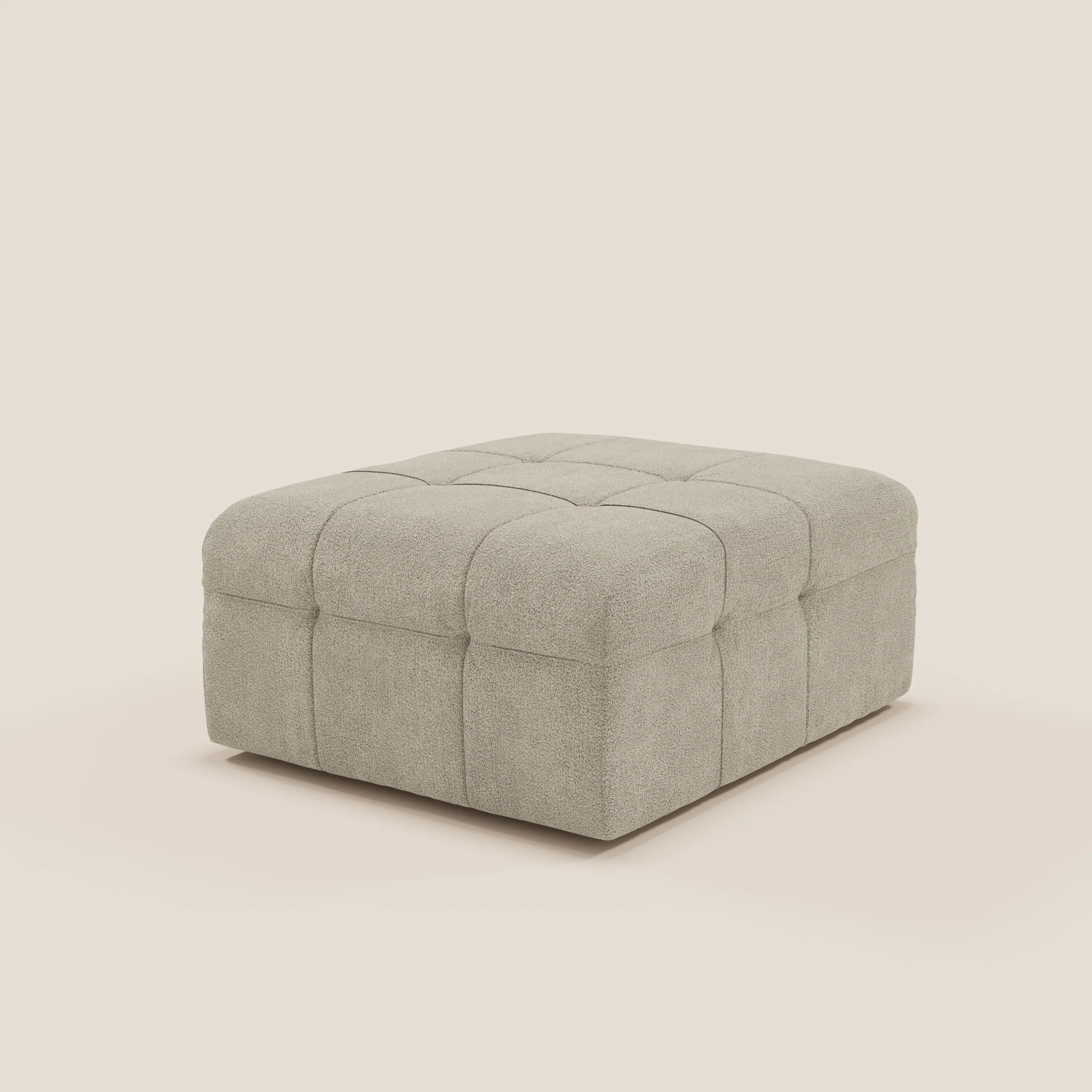 Mosaic Pouf et module en bouclé - 96 x 77 cm, design capitonné en tissu détachable T21 - Image 35