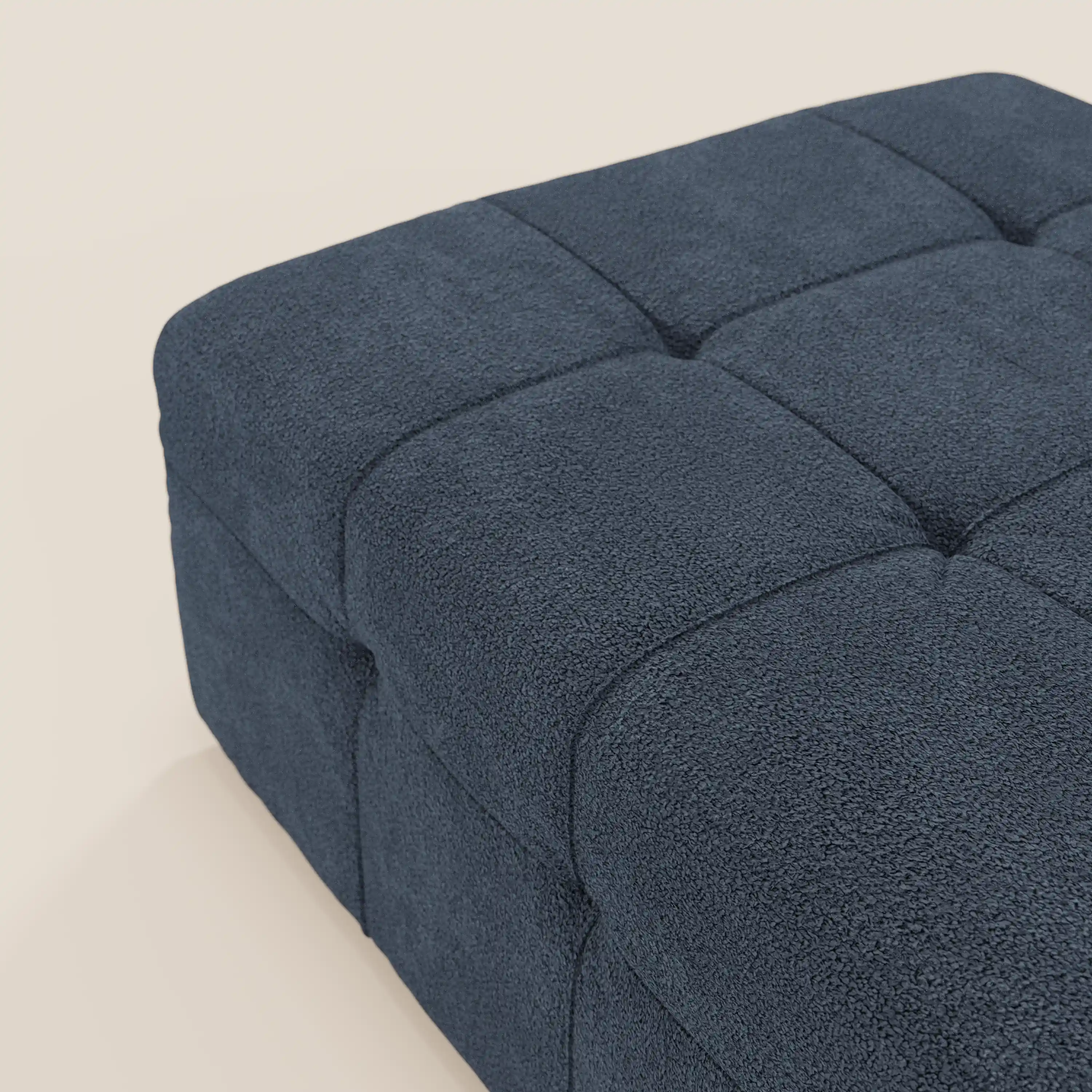 Mosaic Pouf et module en bouclé - 96 x 77 cm, design capitonné en tissu détachable T21 - Image 4