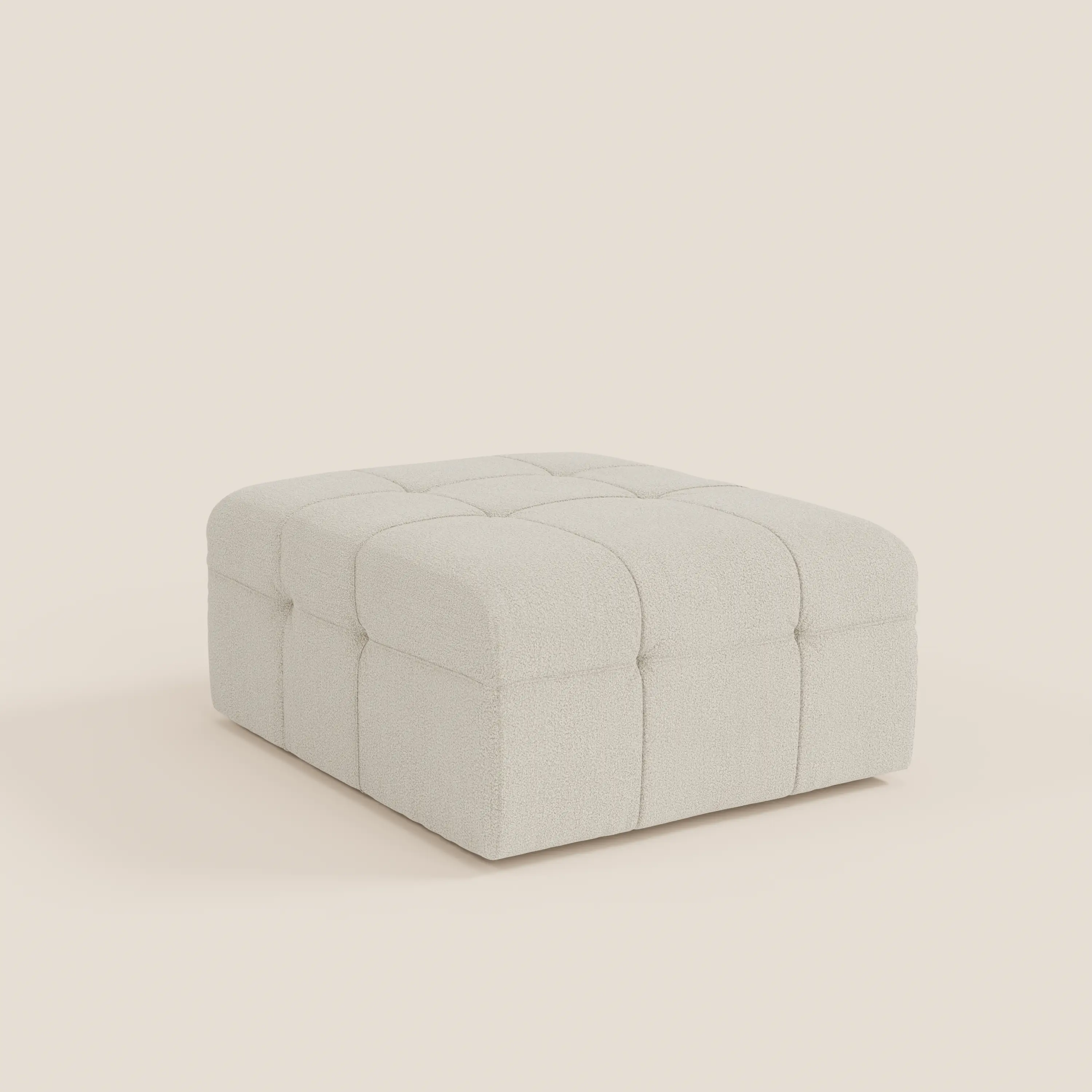 Mosaic Pouf et module en bouclé - 96 x 77 cm, design capitonné en tissu détachable T21 - Image 40