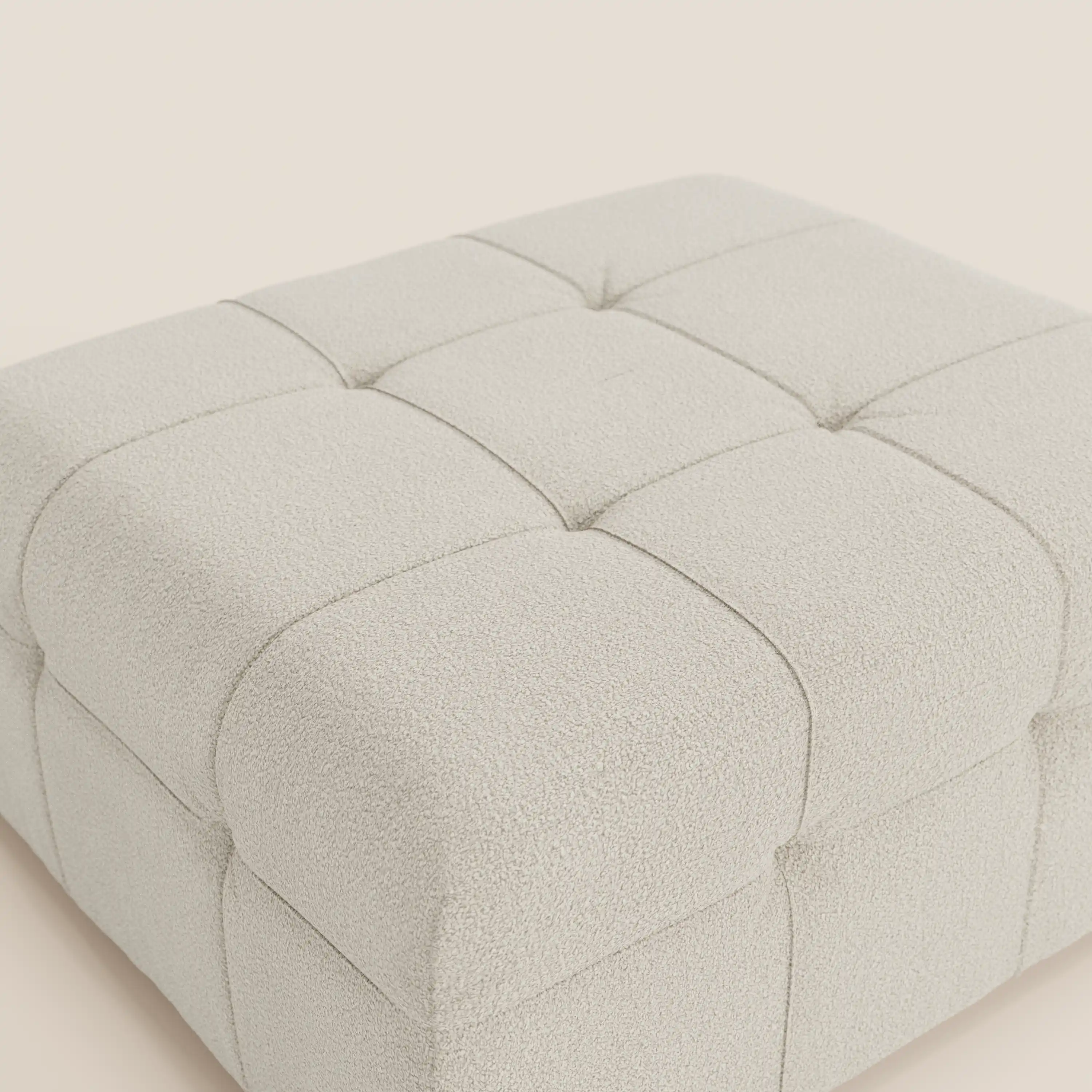Mosaic Pouf et module en bouclé - 96 x 77 cm, design capitonné en tissu détachable T21 - Image 42