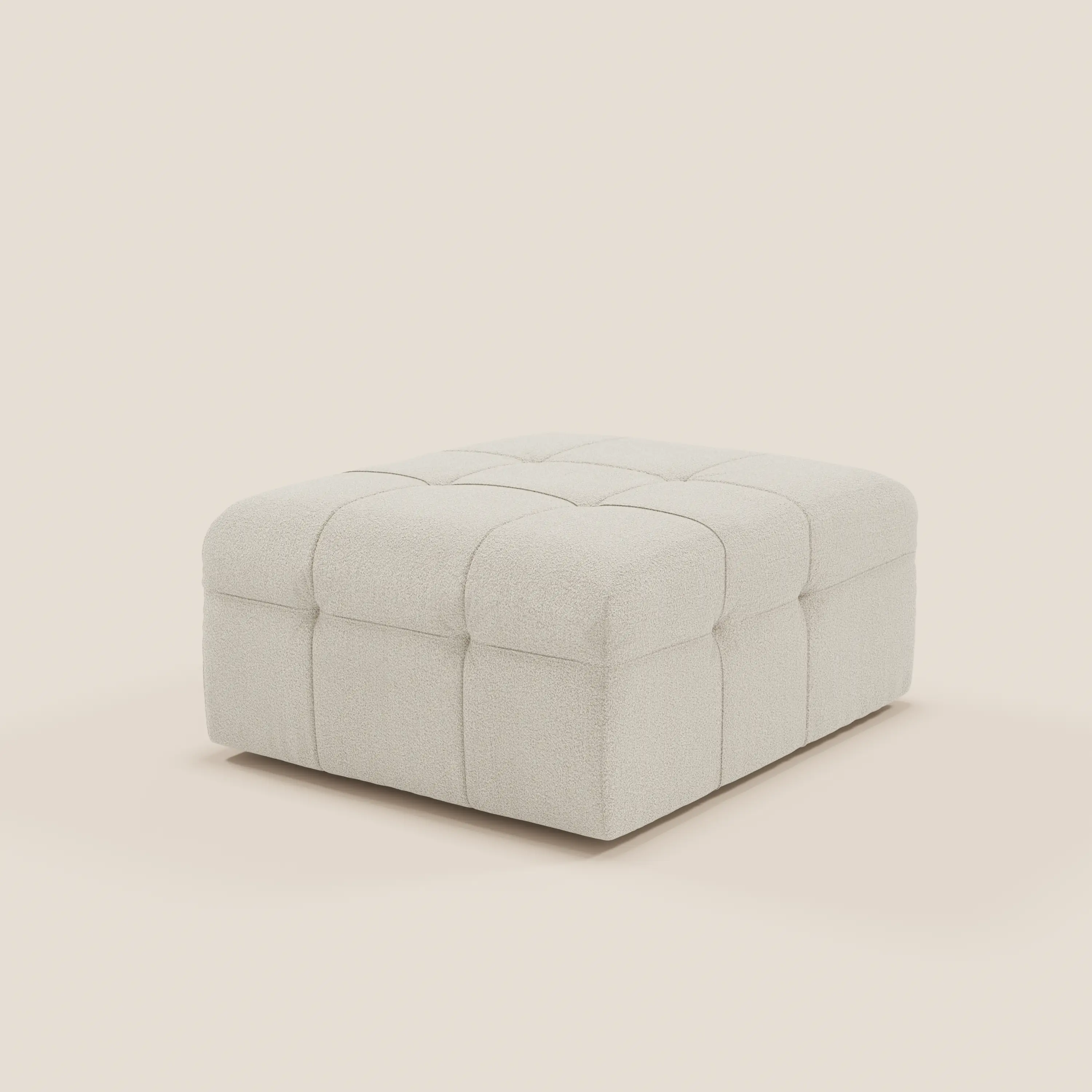 Mosaic Pouf et module en bouclé - 96 x 77 cm, design capitonné en tissu détachable T21 - Image 44