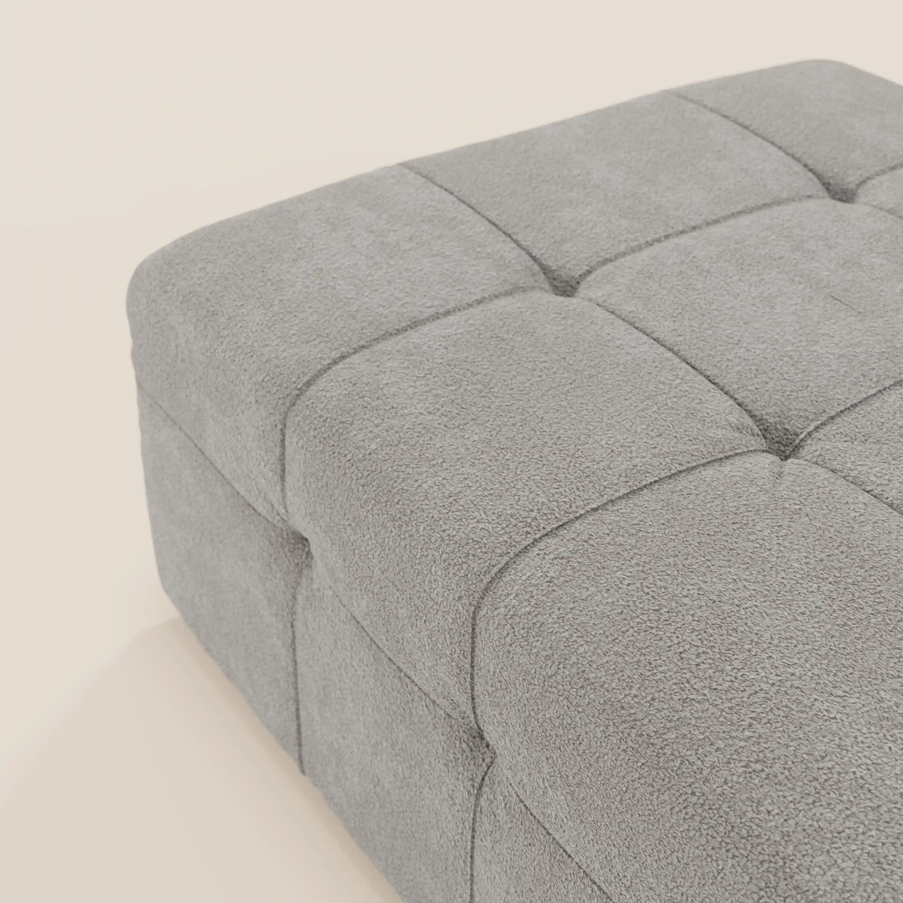 Mosaic Pouf et module en bouclé - 96 x 77 cm, design capitonné en tissu détachable T21 - Image 50