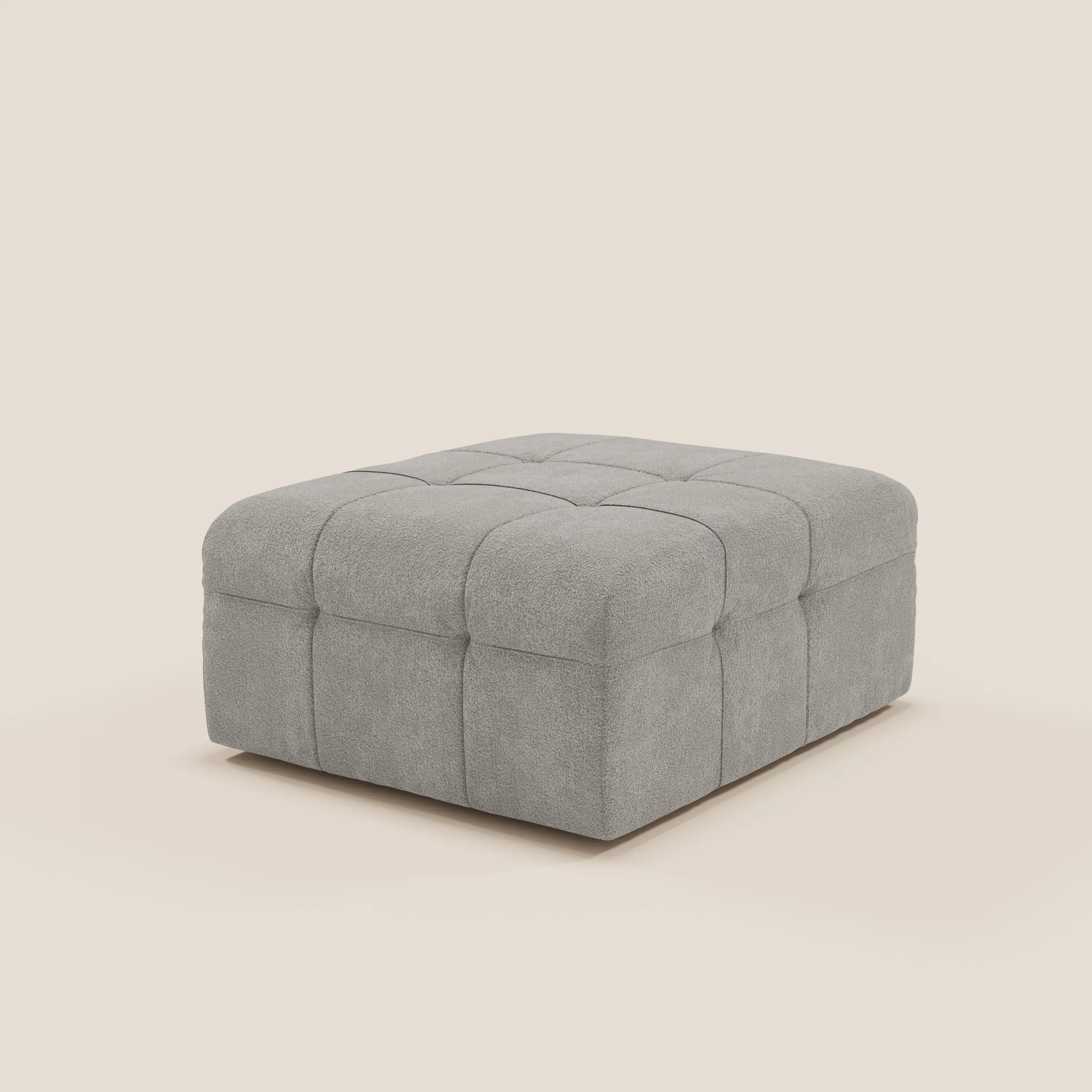 Mosaic Pouf et module en bouclé - 96 x 77 cm, design capitonné en tissu détachable T21 - Image 53