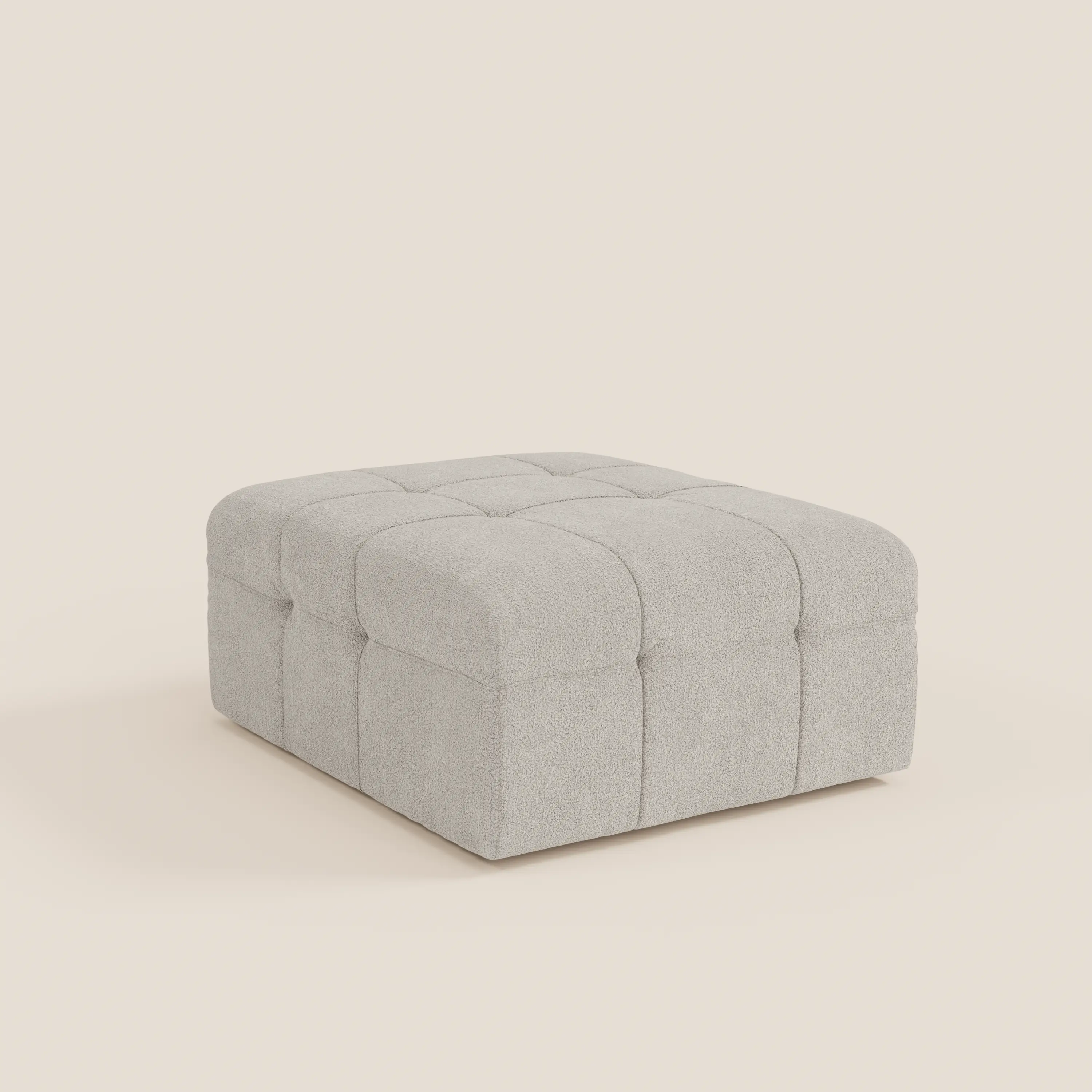Mosaic Pouf et module en bouclé - 96 x 77 cm, design capitonné en tissu détachable T21 - Image 58