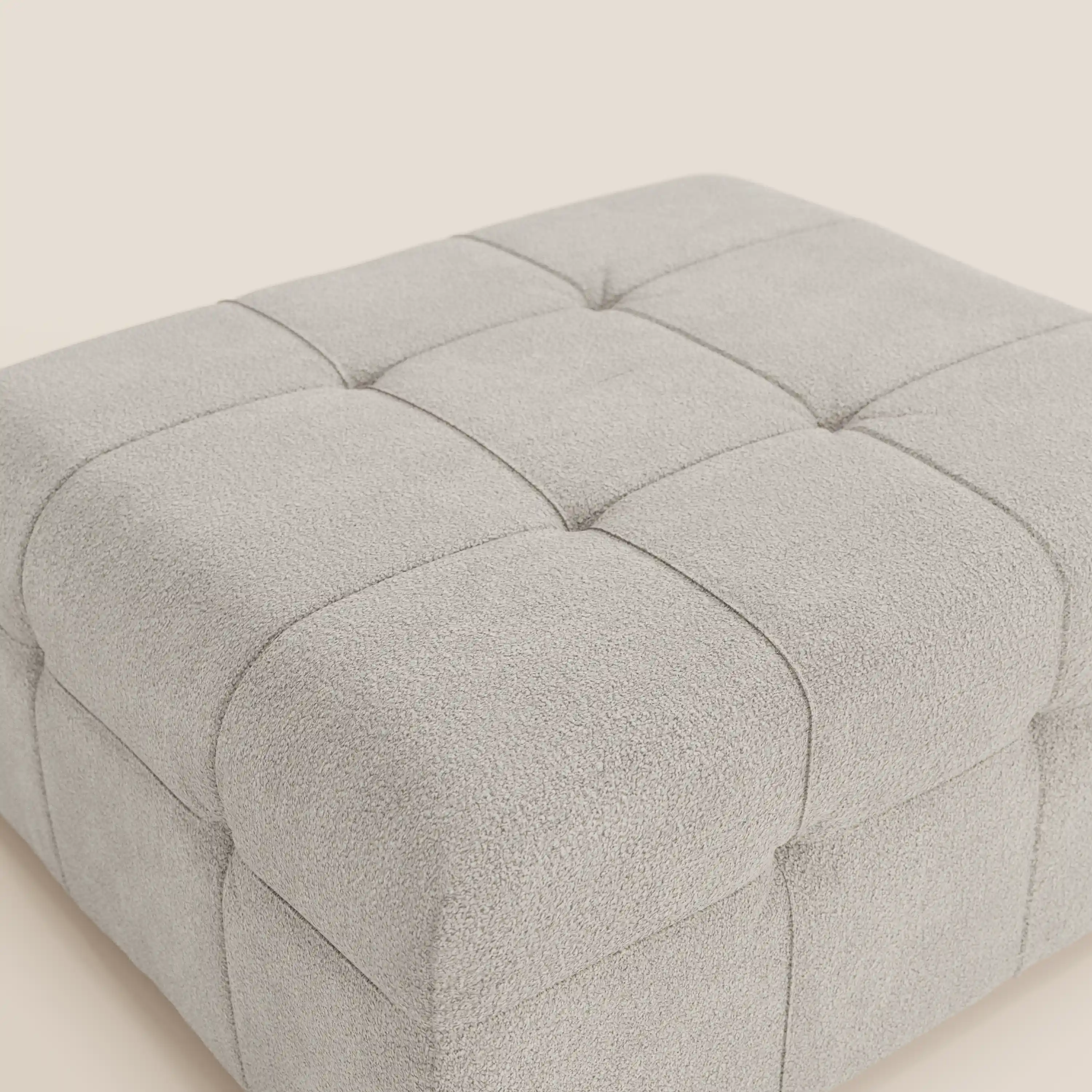 Mosaic Pouf et module en bouclé - 96 x 77 cm, design capitonné en tissu détachable T21 - Image 60
