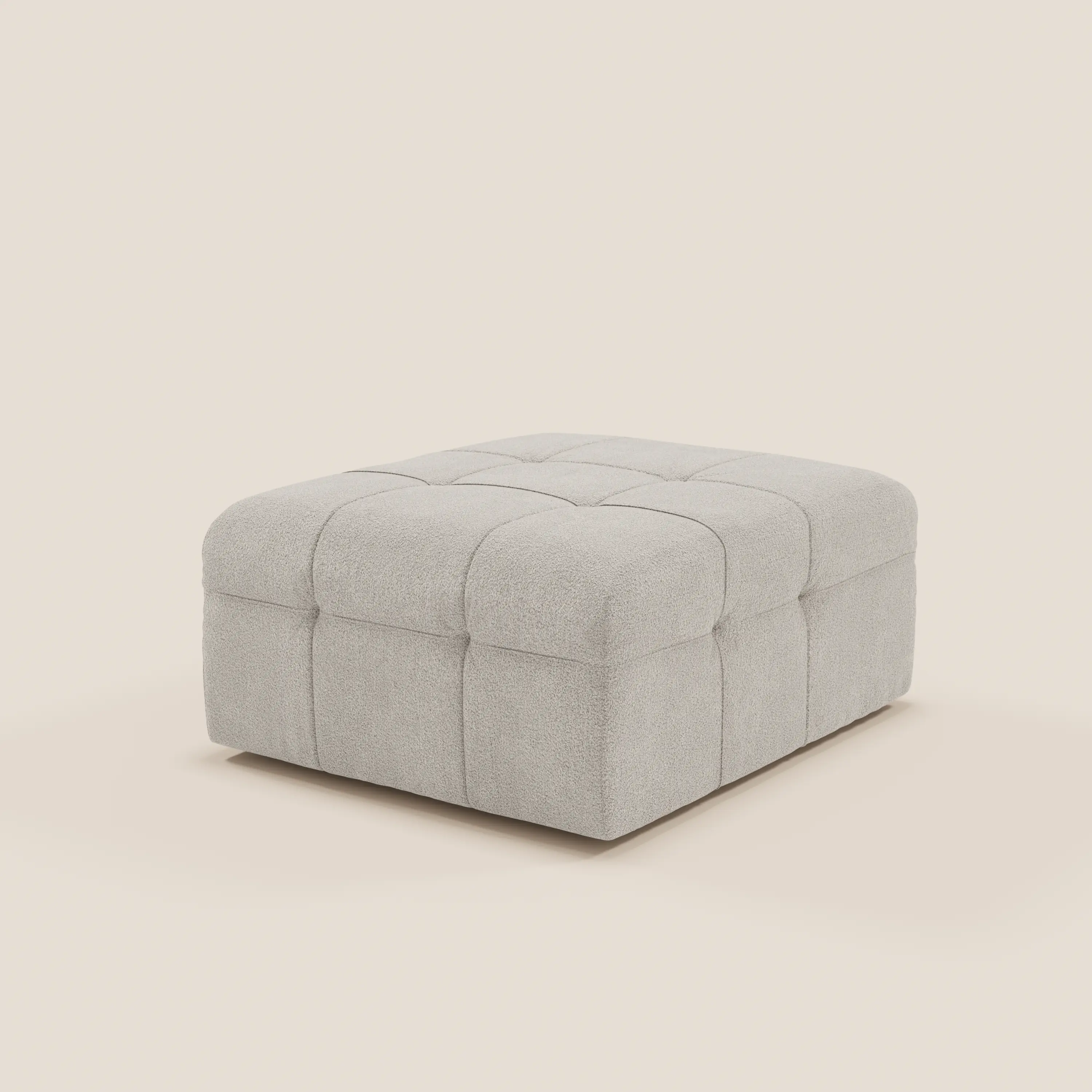 Mosaic Pouf et module en bouclé - 96 x 77 cm, design capitonné en tissu détachable T21 - Image 62