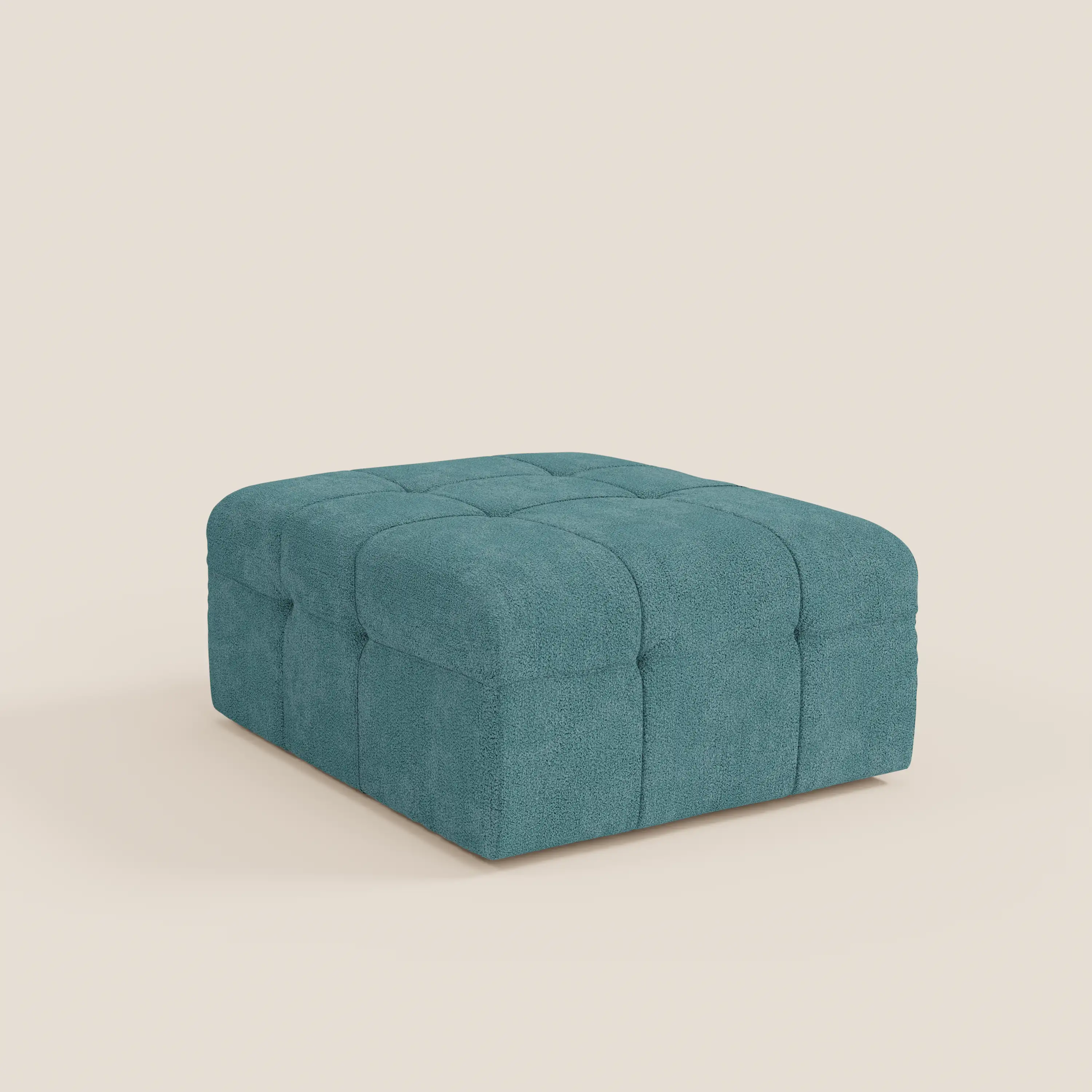 Mosaic Pouf et module en bouclé - 96 x 77 cm, design capitonné en tissu détachable T21 - Image 67