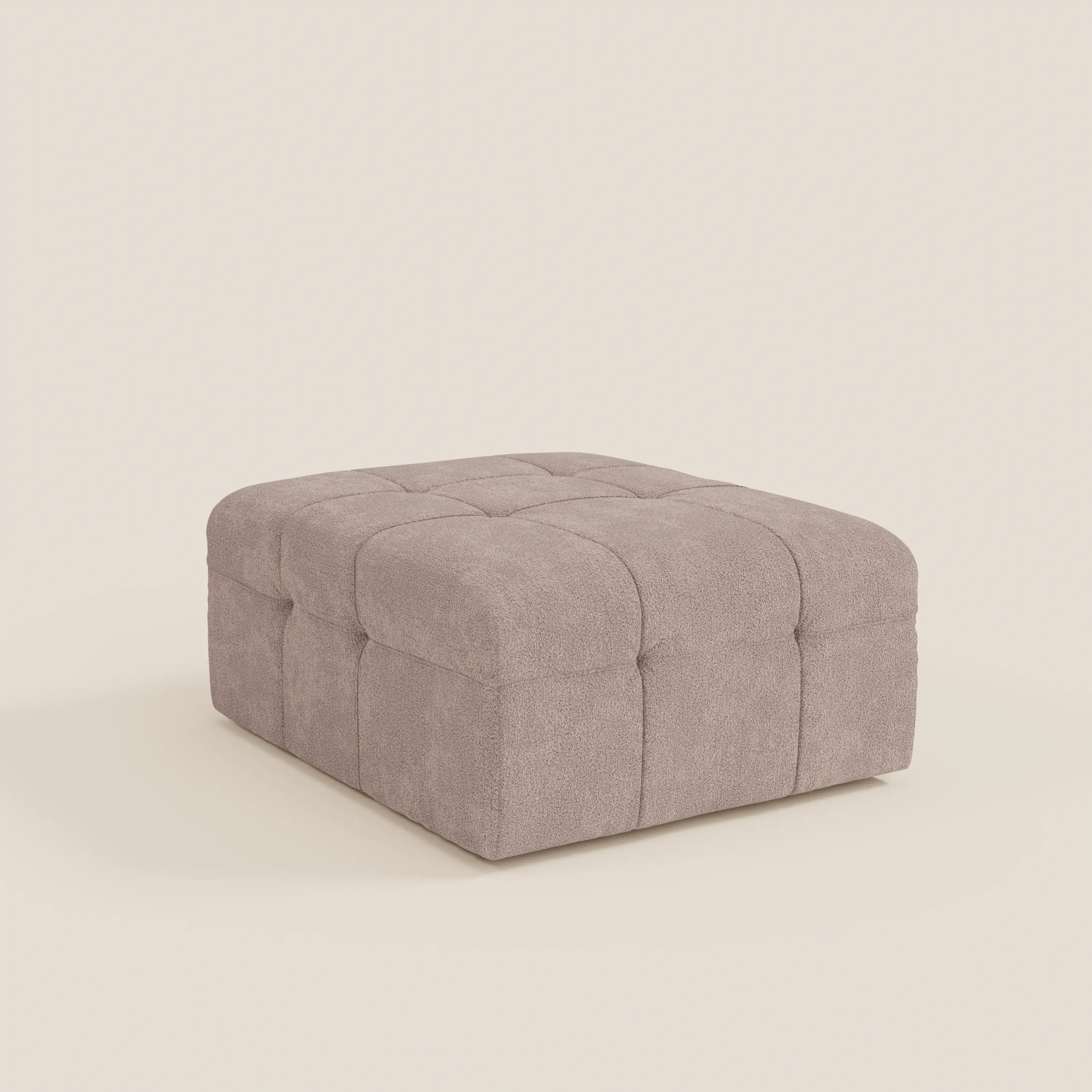 Mosaic Pouf et module en bouclé - 96 x 77 cm, design capitonné en tissu détachable T21 - Image 76