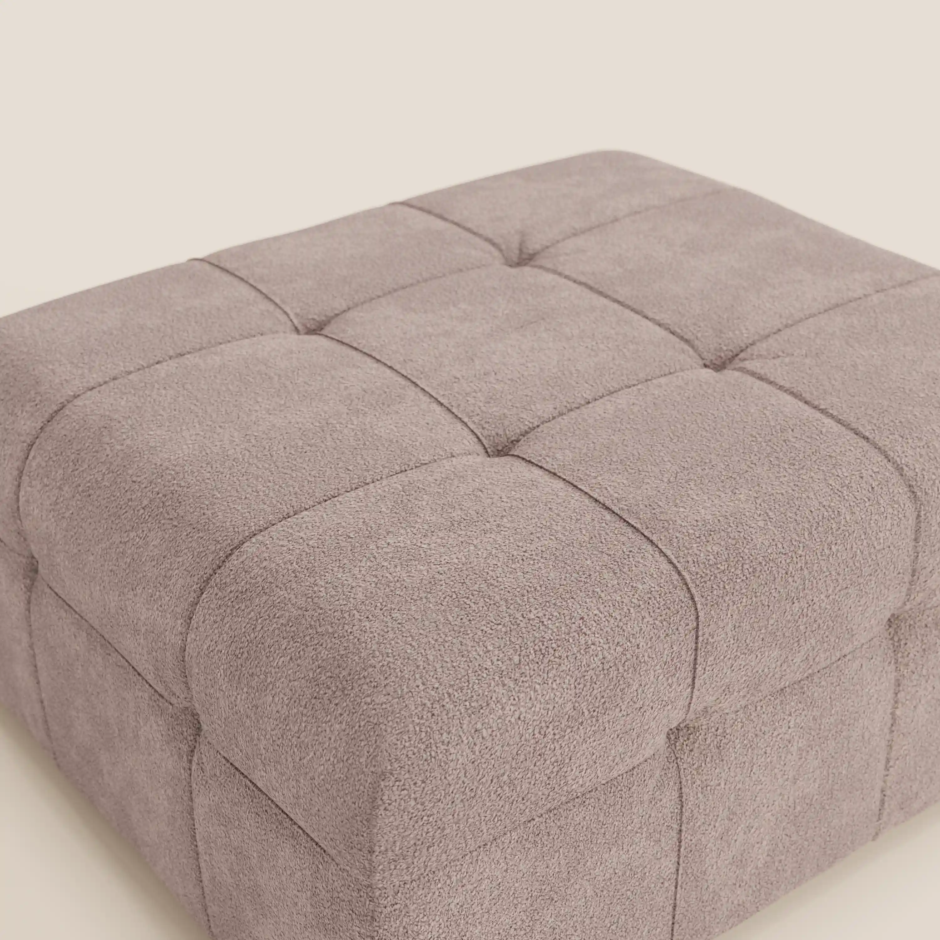 Mosaic Pouf et module en bouclé - 96 x 77 cm, design capitonné en tissu détachable T21 - Image 78