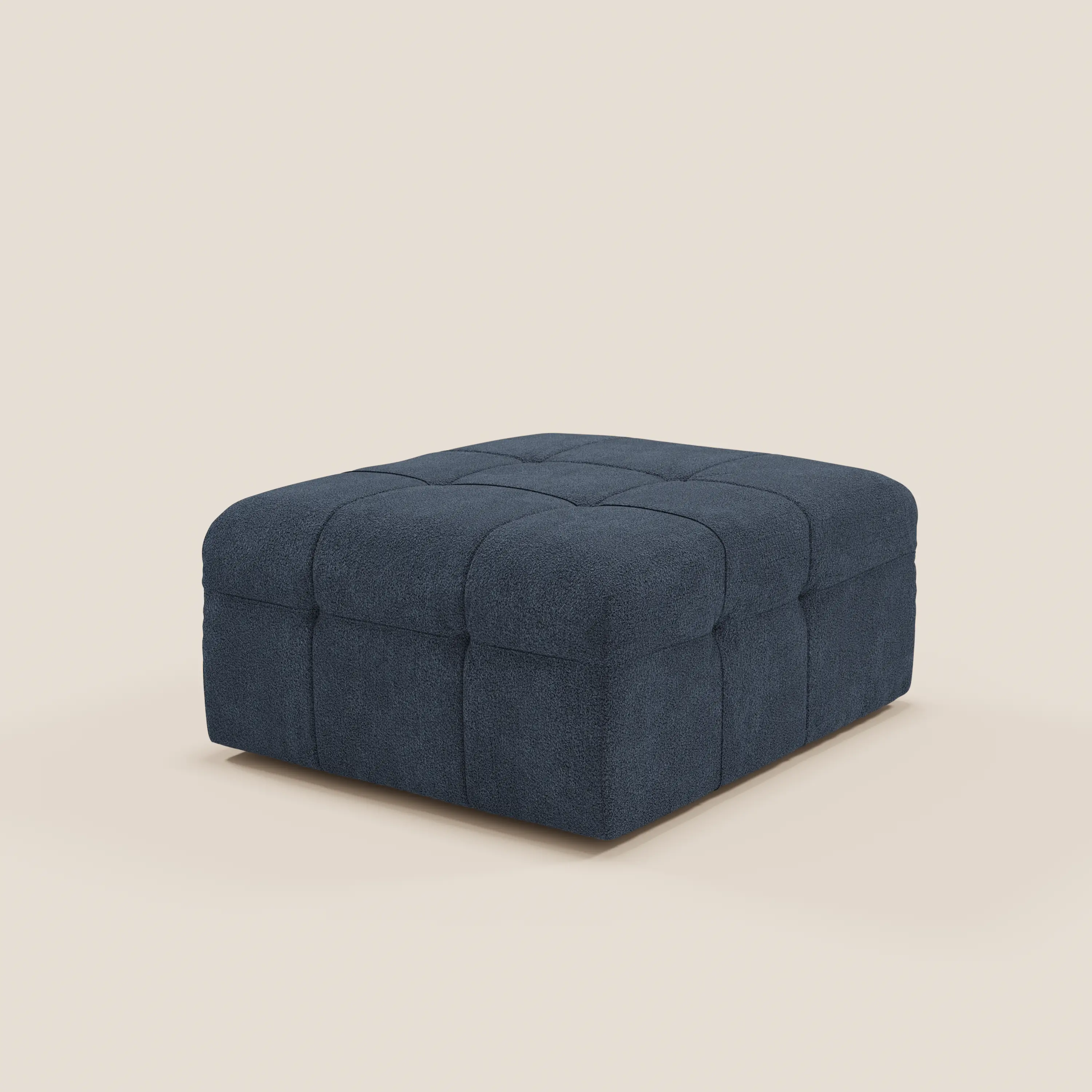 Mosaic Pouf et module en bouclé - 96 x 77 cm, design capitonné en tissu détachable T21 - Image 8