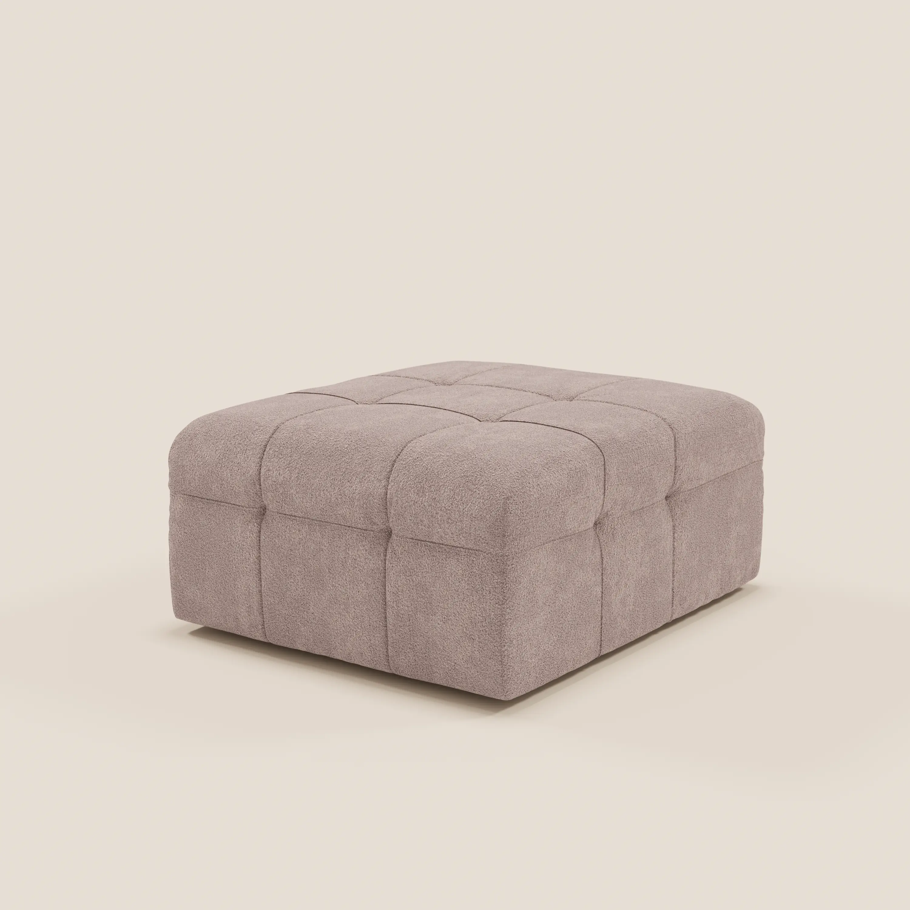 Mosaic Pouf et module en bouclé - 96 x 77 cm, design capitonné en tissu détachable T21 - Image 80
