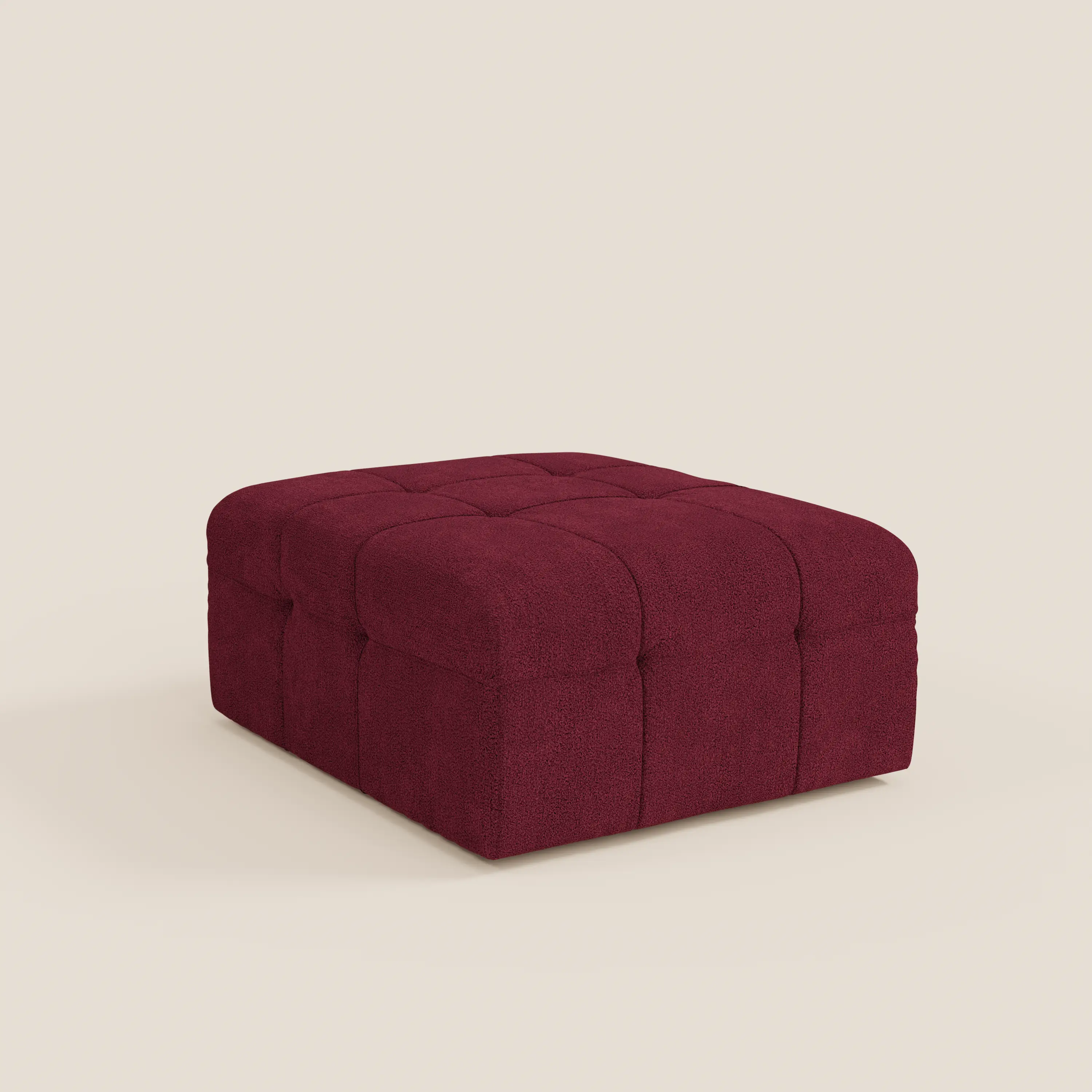 Mosaic Pouf et module en bouclé - 96 x 77 cm, design capitonné en tissu détachable T21 - Image 85
