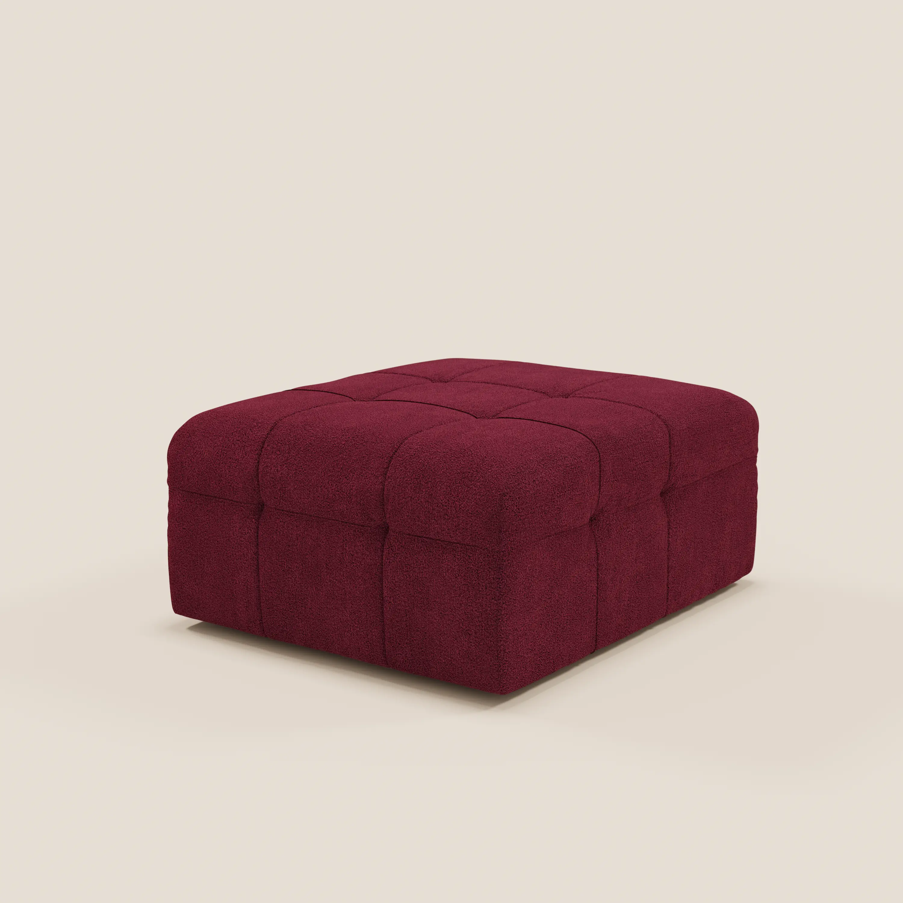 Mosaic Pouf et module en bouclé - 96 x 77 cm, design capitonné en tissu détachable T21 - Image 89