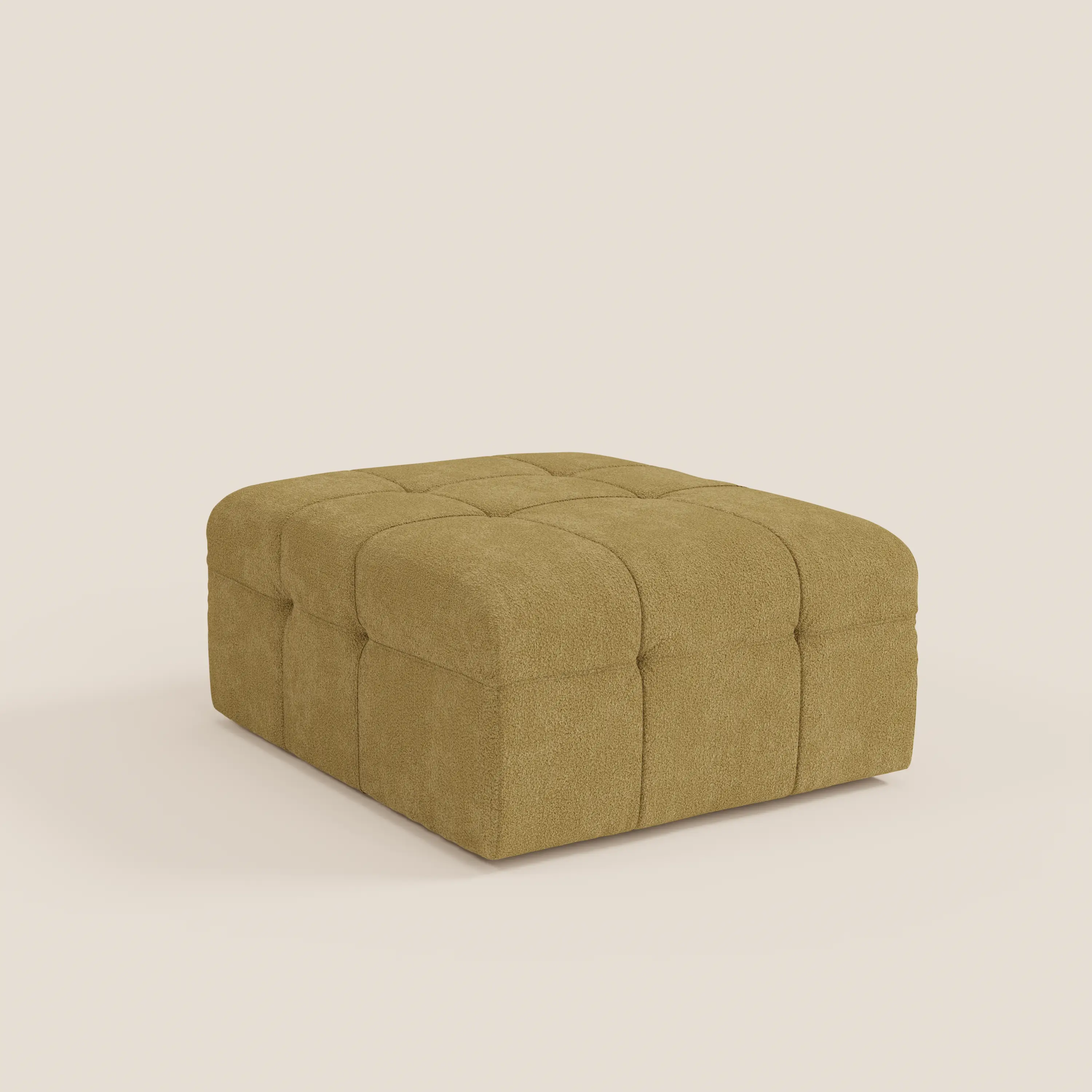 Mosaic Pouf et module en bouclé - 96 x 77 cm, design capitonné en tissu détachable T21 - Image 94