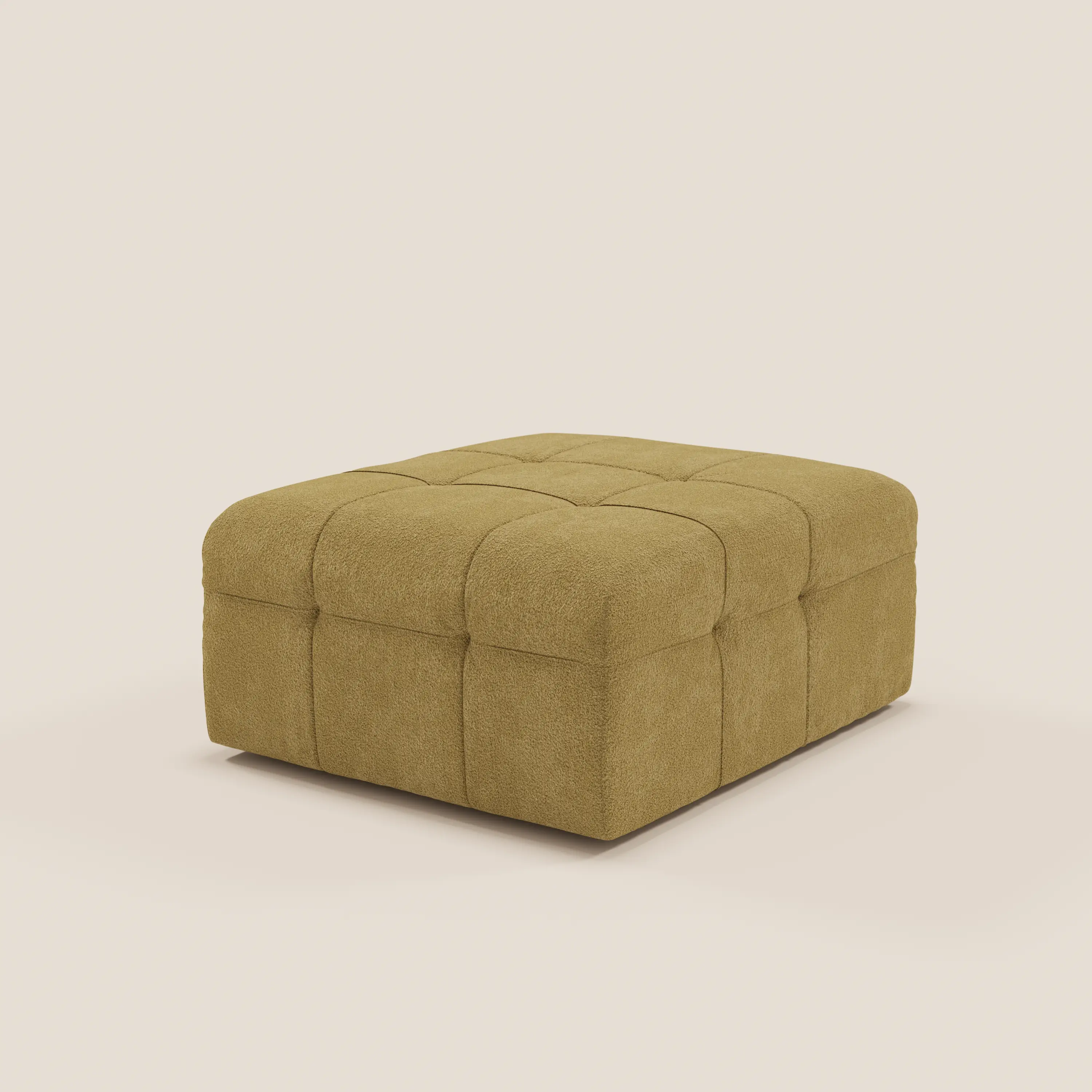 Mosaic Pouf et module en bouclé - 96 x 77 cm, design capitonné en tissu détachable T21 - Image 98