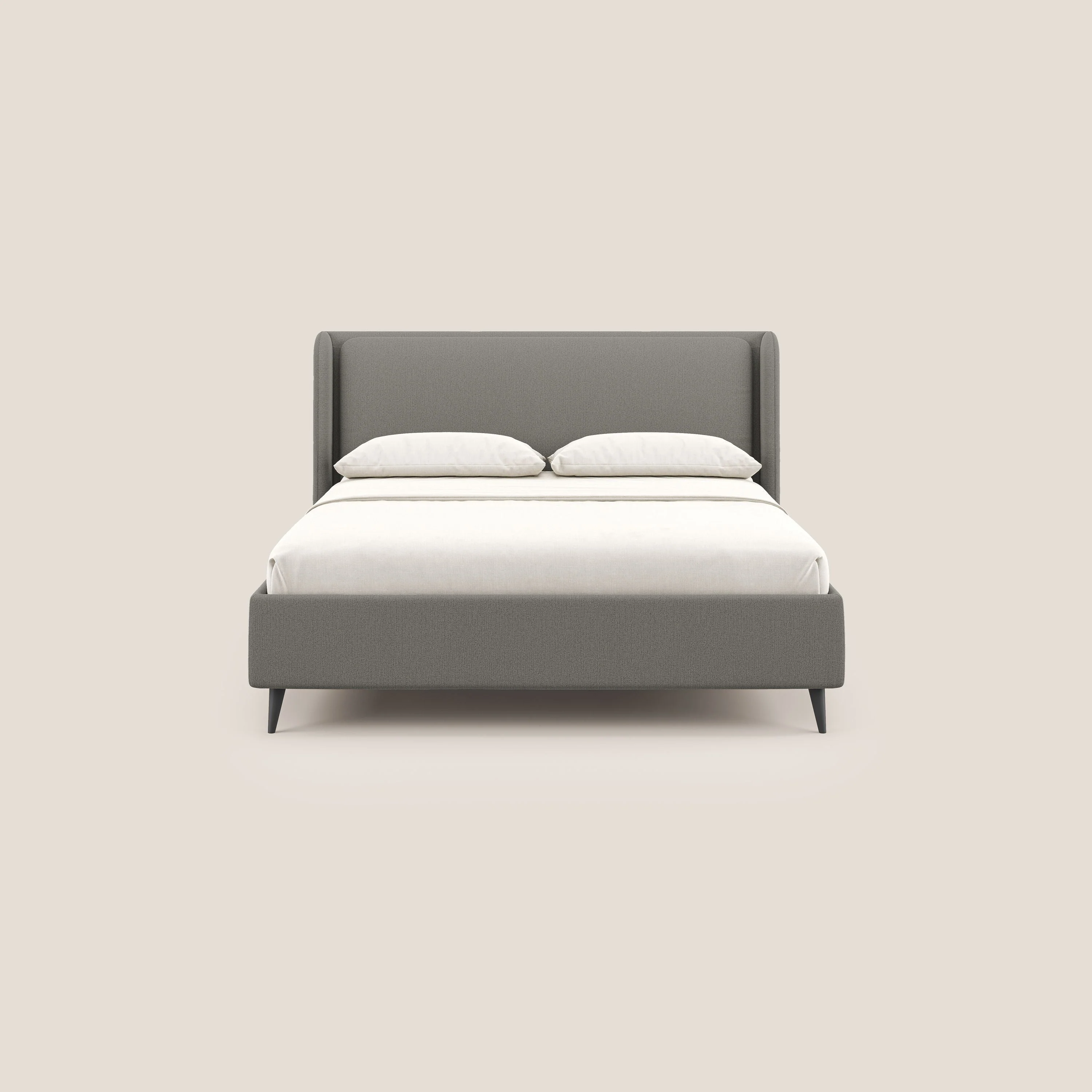 Nadine lit coffre de design et confort italien en tissu imperméable T19 beige - Image 3